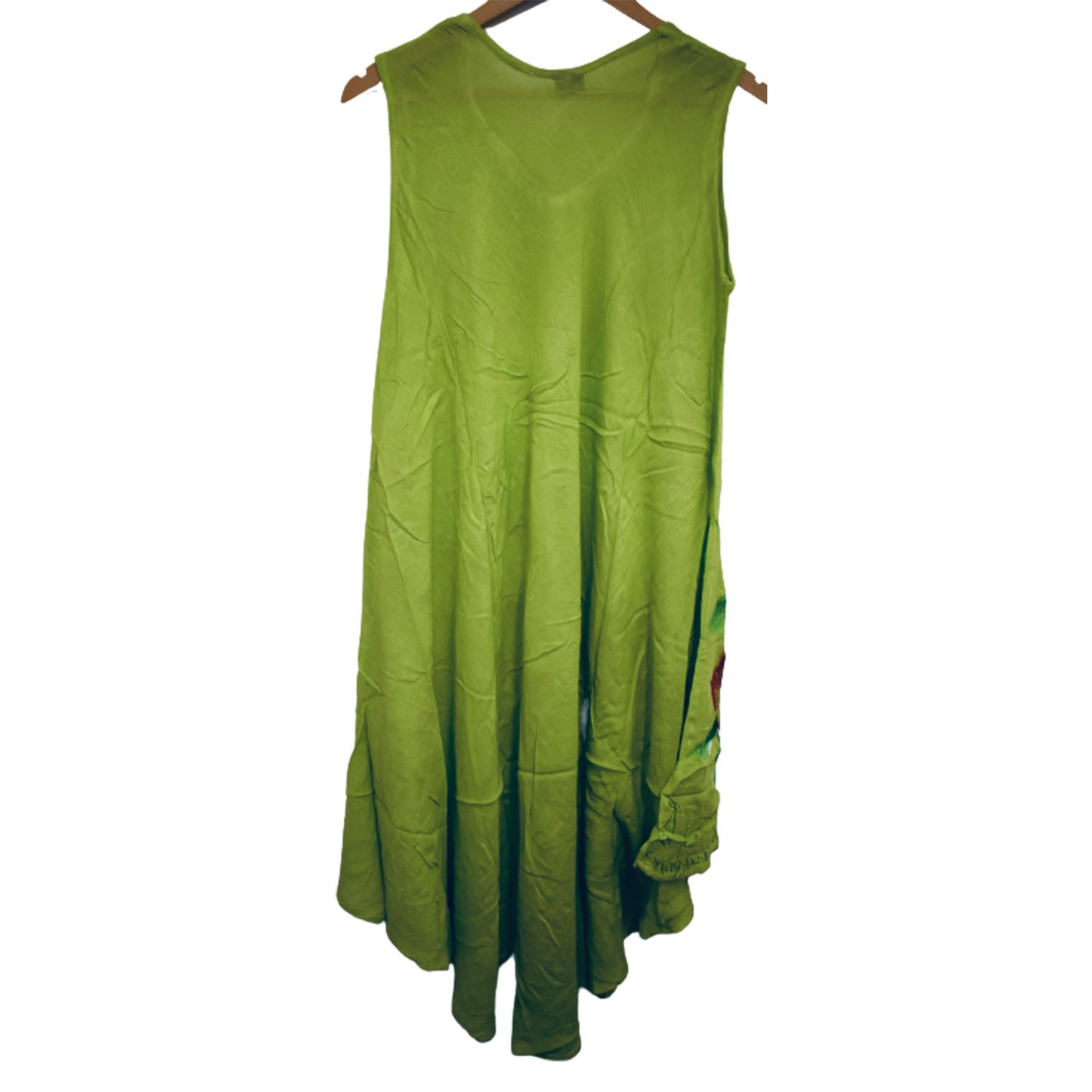 Ganesha Handicrafts Summer Dress, Dress, Summer Suit, Multicolour Summer Dress, Flower Design Summer Dress, Summer Sleeve, Green Dress