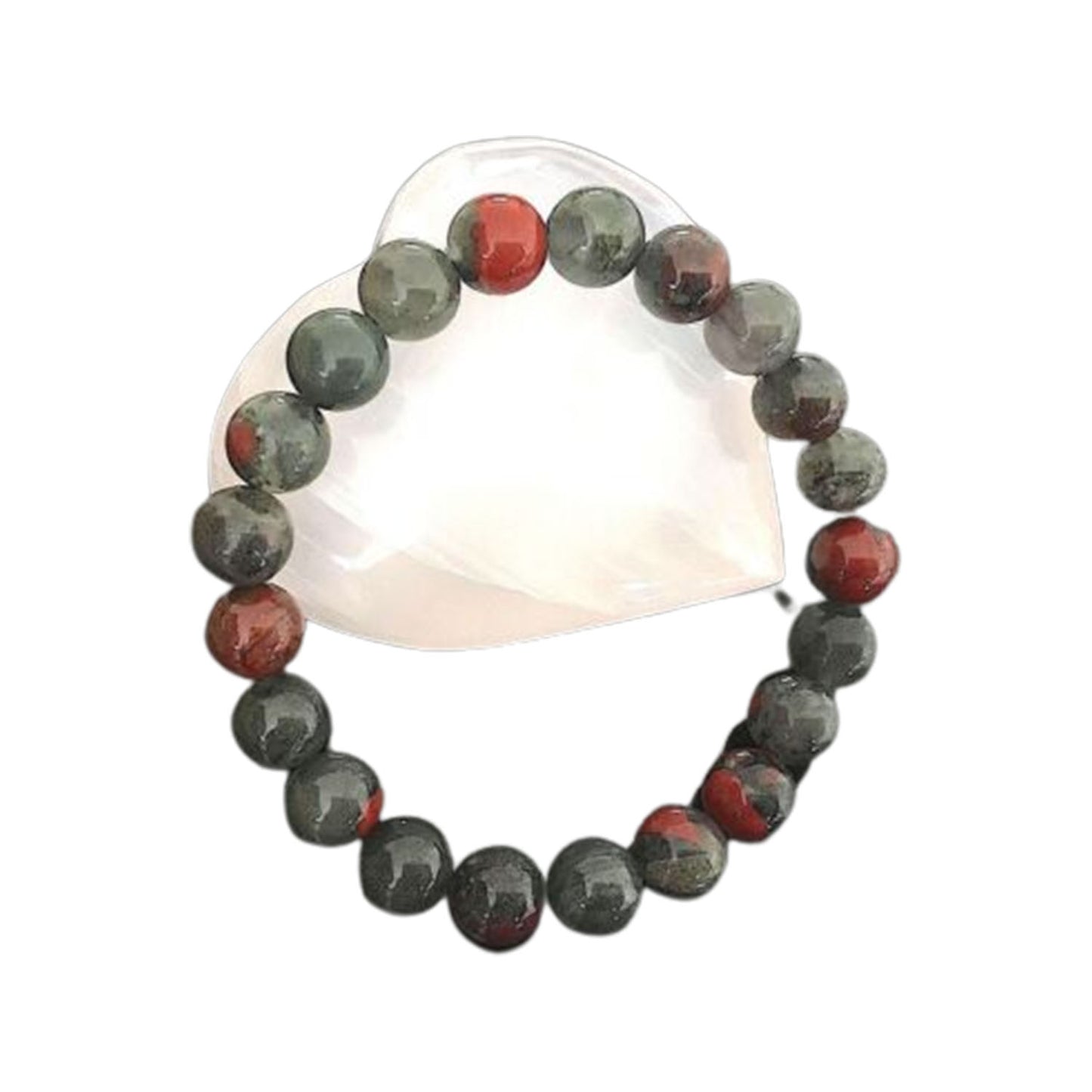 Ganesha Handicrafts, Africa Bloodstone Bracelet, Image of Bloodstone Stretchable Bracelet, Bloodstone Stretchable Bracelet, Natural African Bloodstone Bracelet, Trends for Bracelet.