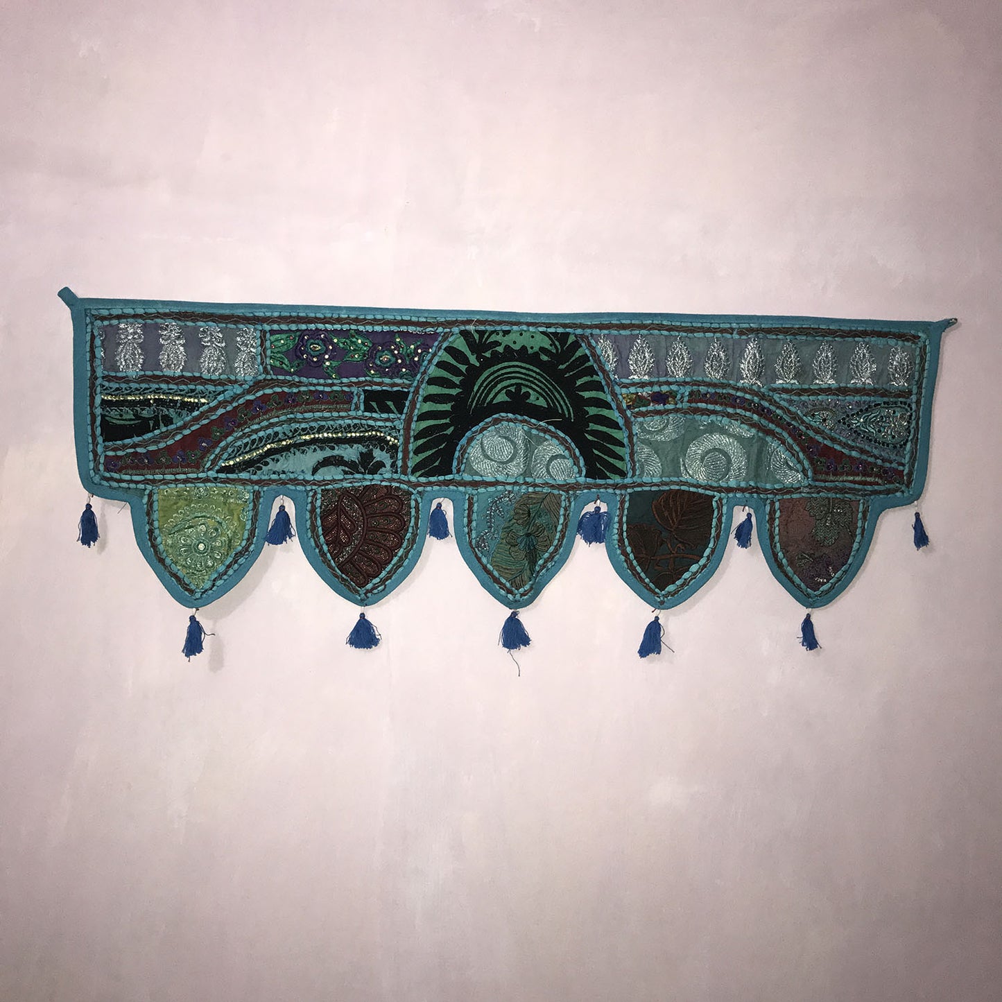 Ganesha Handicrafts, Beautiful Indian Style Door Hanging, Door Hanging, Indian Style Door Hanging, Traditional Door Hanging. Green Colour Door Hanging.