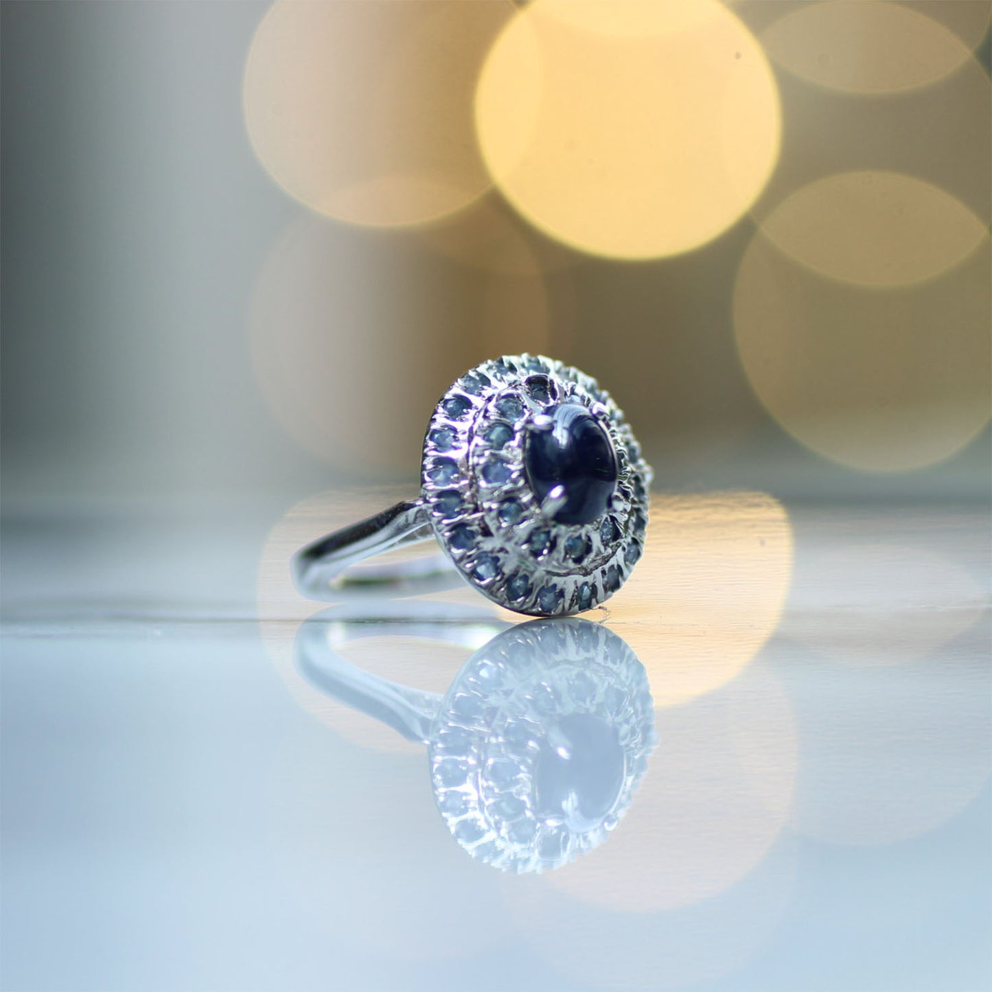 Ganesha Handicrafts, Blue Sapphire Gemstone Ring | 925 Sterling Silver, Blue Sapphire Gemstone Ring, 925 Sterling Silver, Women's Fashion Ring, Blue Ring, Sterling Silver.