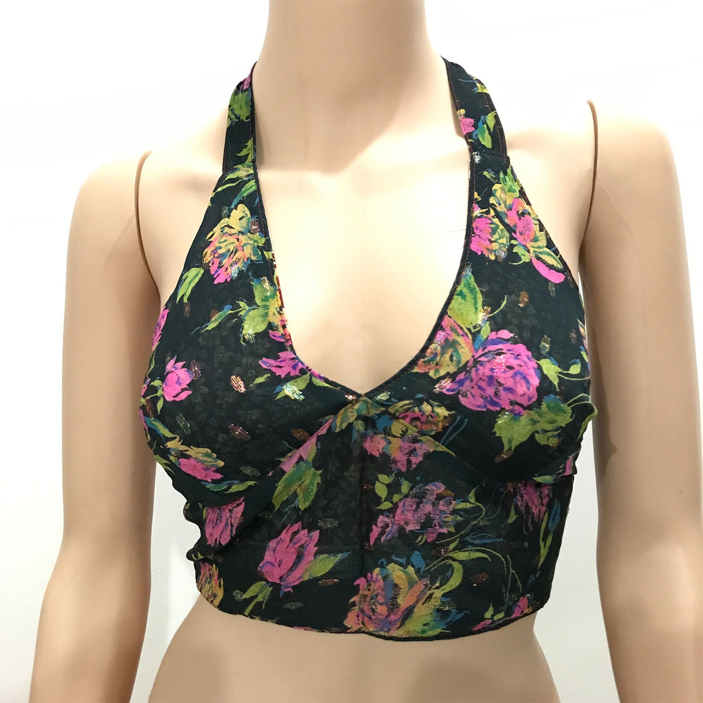 Ganesha Handicrafts Choli Indian Crop Top Halter Neck Back Less (Reversible), Crop Top, Choli Indian Crop top, Halter Neck, Reversible, Back less, halter Neck back less