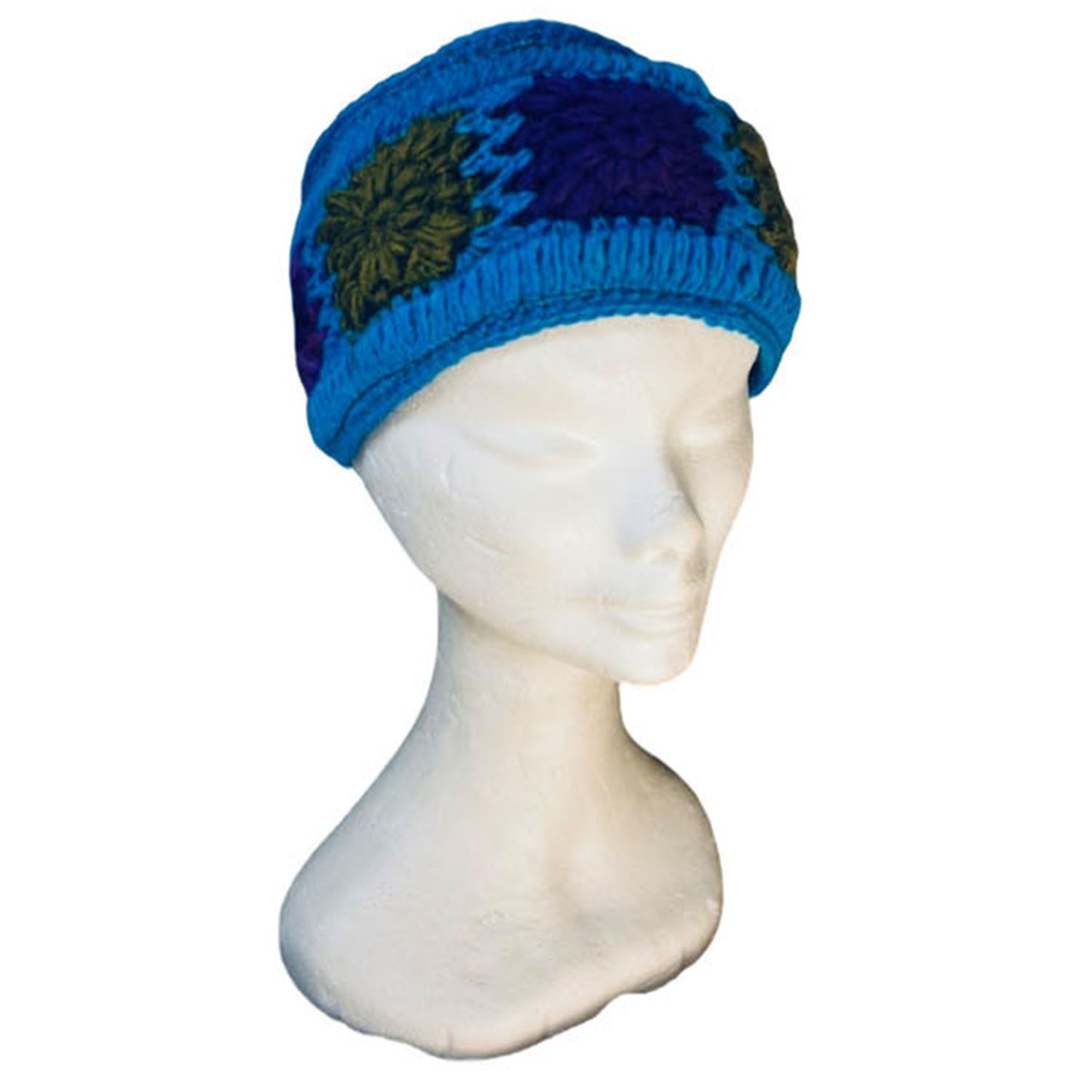 Ganesha Handicrafts Cosy Knitted Headband, Headband, Knitted Headband, Cosy Headband, Cosy Knitted, BLue Headband, Trending Haedband, Modern Headband, Flower Design Headband