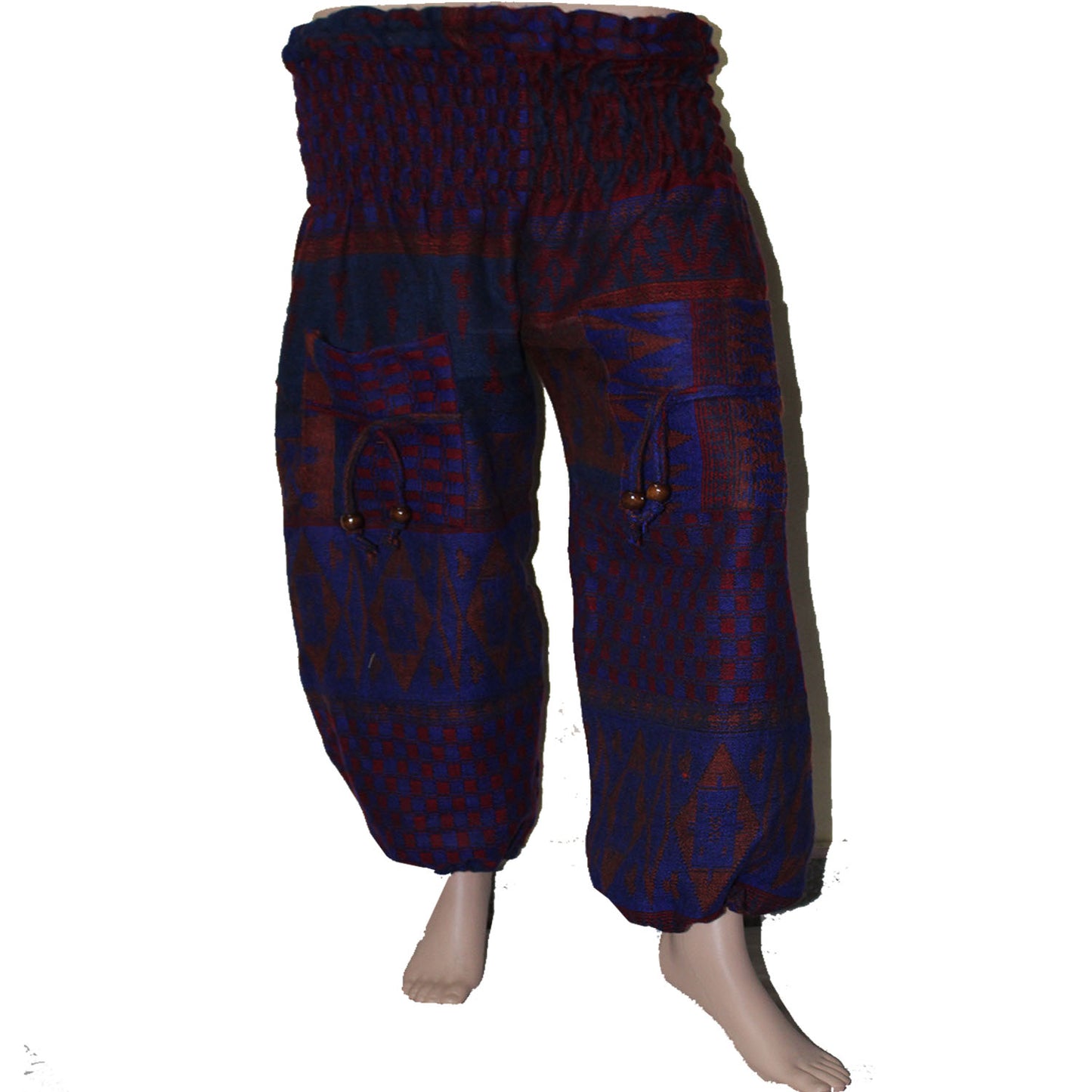 Ganesha Handicrafts, Cuffed Woolen Printed Casual Trousers, Cuffed Woolen Casual Trousers, Cuffed Casual Trousers, Women's Printed Casual Trousers. Purple Colour Cuffed woolen Printed Casual Trousers.