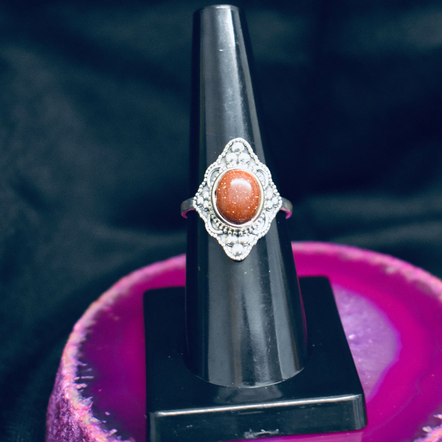 Ganesha Handicrafts, Detailed Goldstone Ring, Goldstone Ring, Womens Trending Ring, New Model Ring, Modern Ring For Women's.
