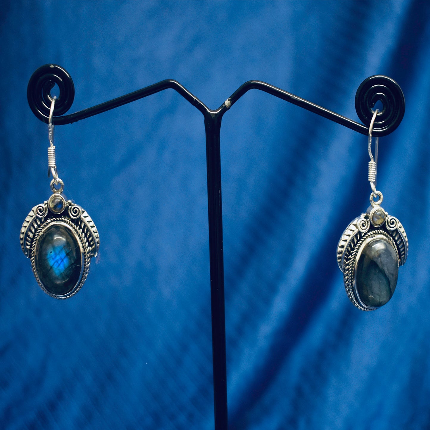 Ganesha Handicrafts, Detailed Labradorite Earrings, Labradorite Earrings, Womens Trending Earrings, New Model Womens earrings, Women's Modern Earrings, Fashion for women's Earrings.