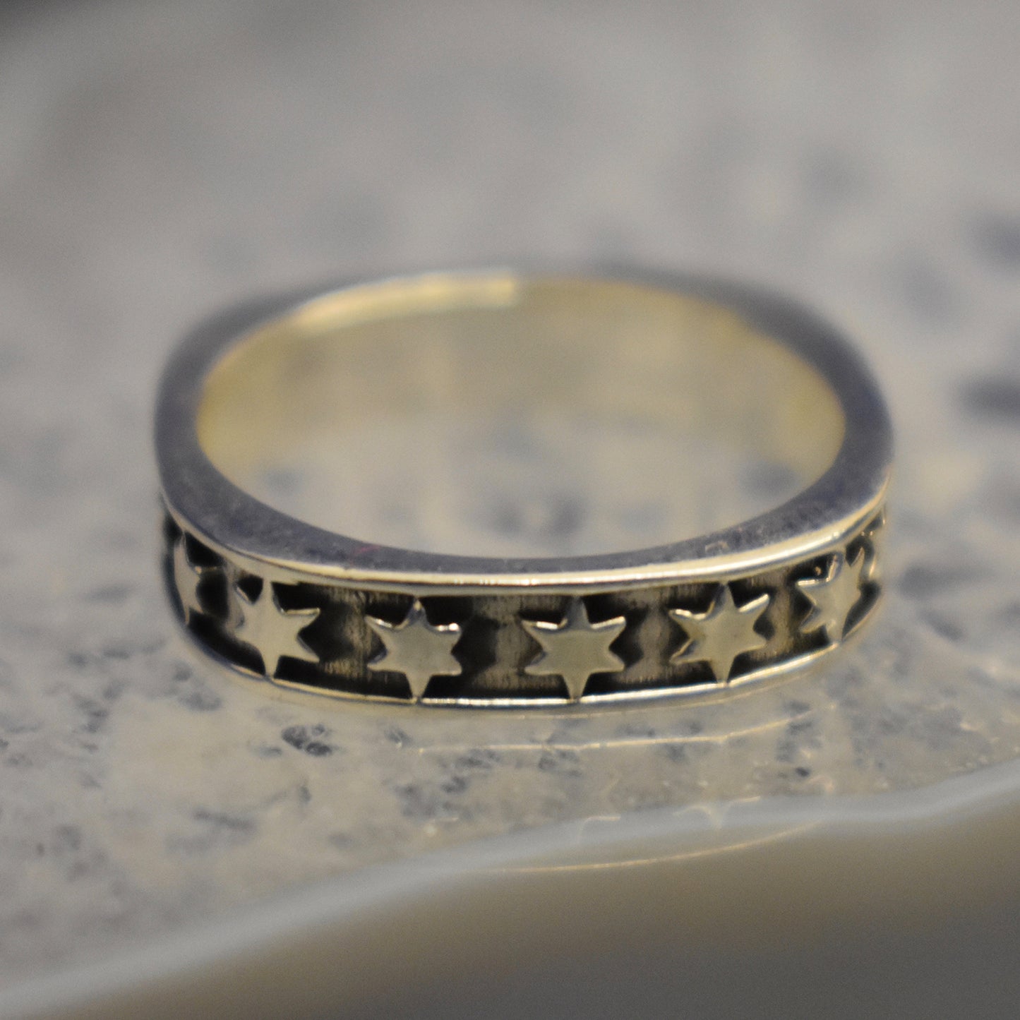 Ganesha Handicrafts, Detailed Star band Ring, Detailed Star Band Ring (925) Sterling Silver, 925-Sterling Silver Star Model Band Ring, Star Model Band Ring, Star Ring, Womens new Model Ring, Womens New Trending Ring.