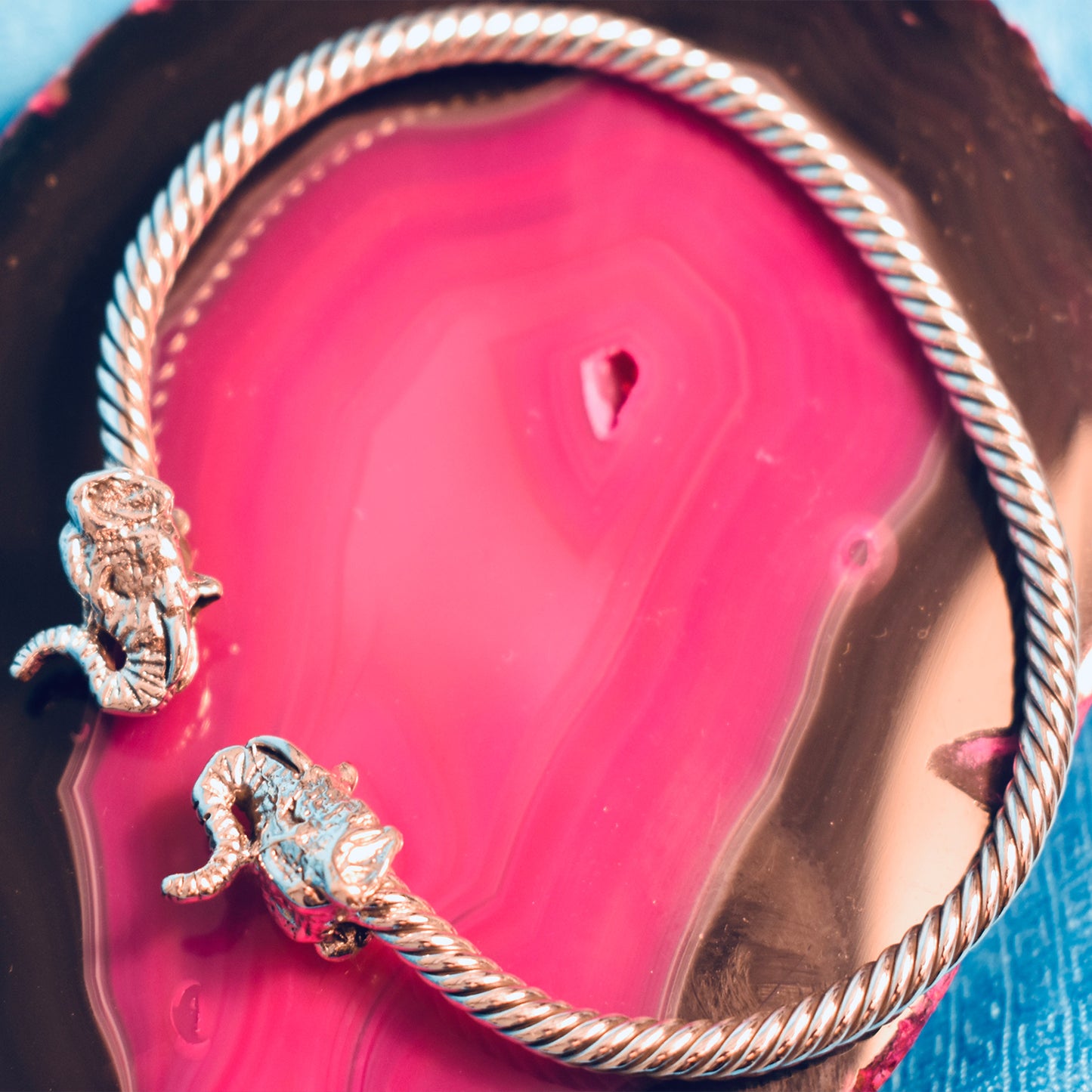 Ganesha Handicrafts, Double Head Elephant Bangle (925), Double Head Elephant Model Bangle, 925-Elephant Type Bangle, Women's new type trending Model Bangle, New Modern Womens Bangle, Women's Fashion Bangle.