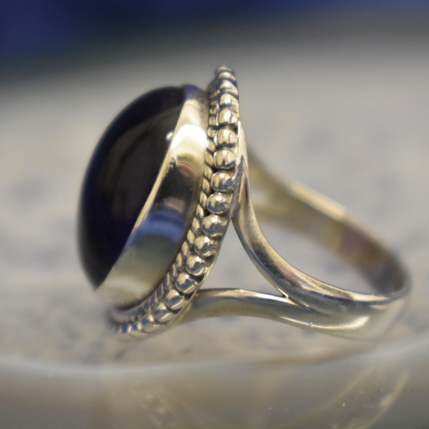 Ganesha Handicrafts, Double Trim Amethyst Ring, Amethyst Ring, Womens trending Ring, New Model Ring, Womens Modern Ring, Stylish Ring for Women's.