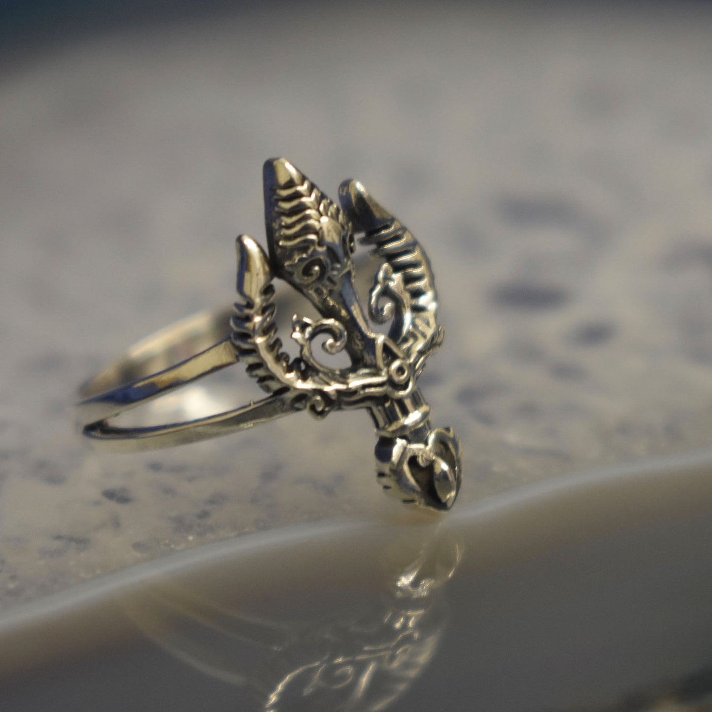 Ganesha Handicrafts, Fleur-de-lis Ring, Ring, Women's New Model Ring, New Modern Womens Ring, Womens Trending Ring, Collection for Womens Fashion Ring.