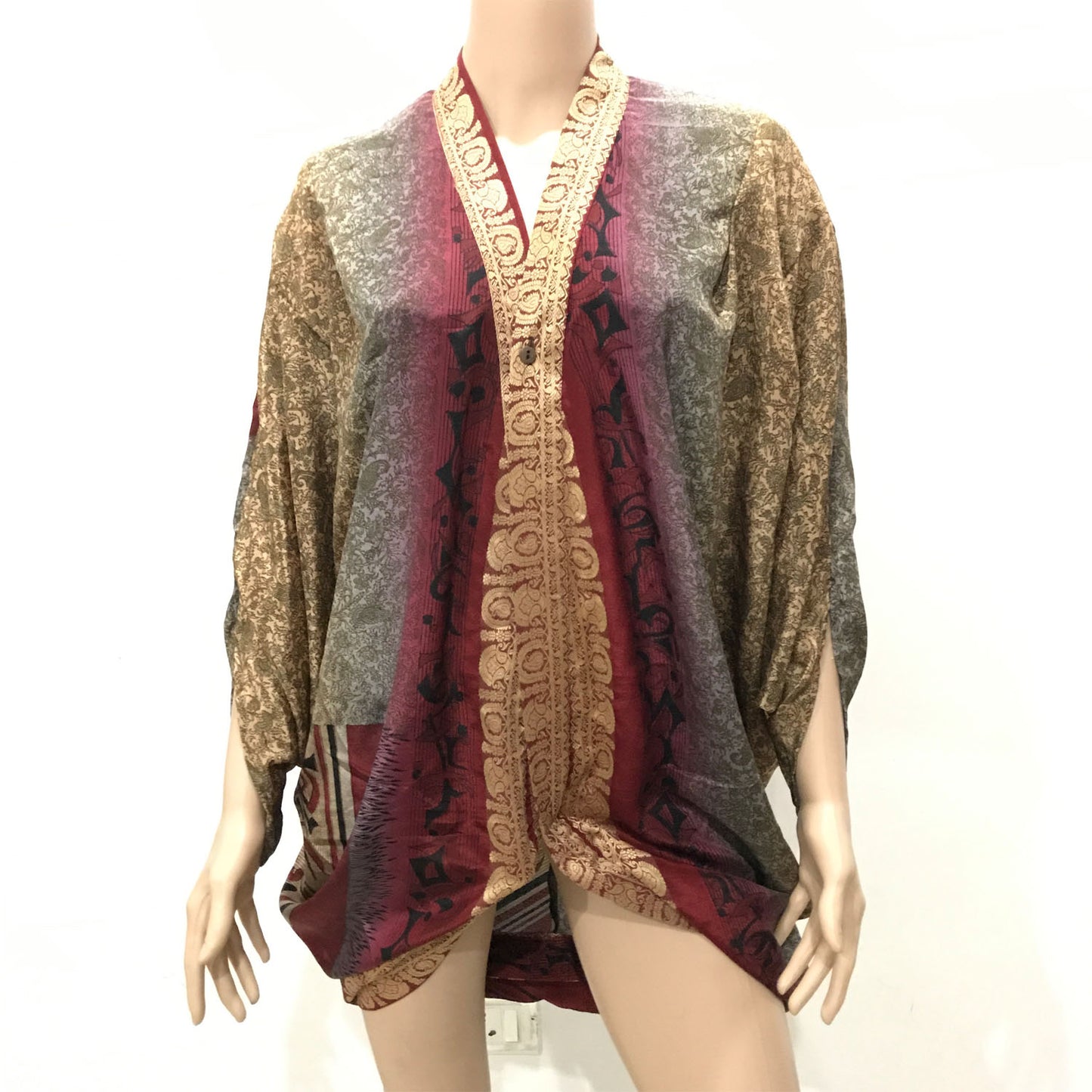Ganesha Handicraft Floral Loose Fit Kimono , Top, Floral Top