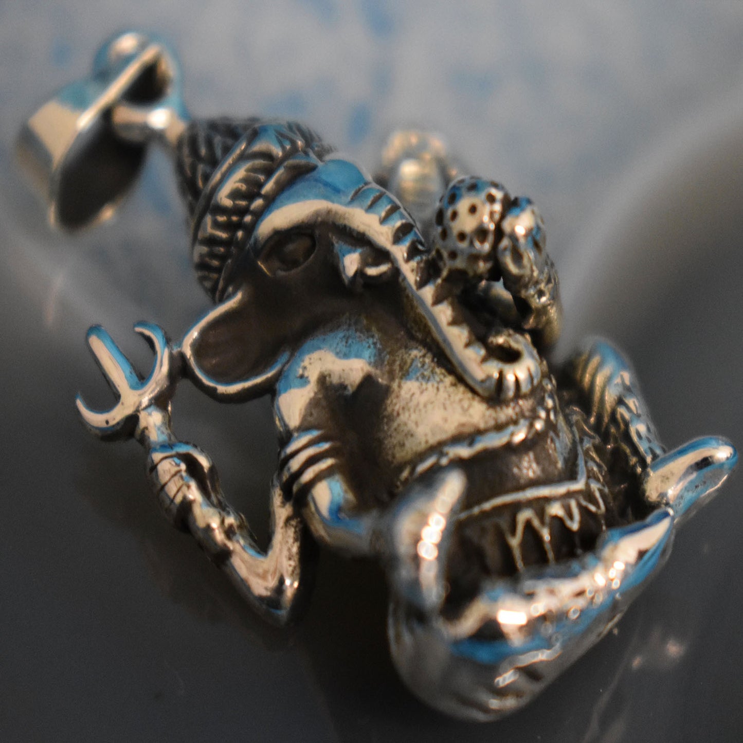 Ganesha Handicrafts, Ganesh Pendant Large (925) Sterling Silver, Ganesh Model Pendant, Ganesha Style Silver Pendant, Bisexual Pendant, New Trending Pendant, Ganesha Large Silver Pendant, God Model Silver Pendant.