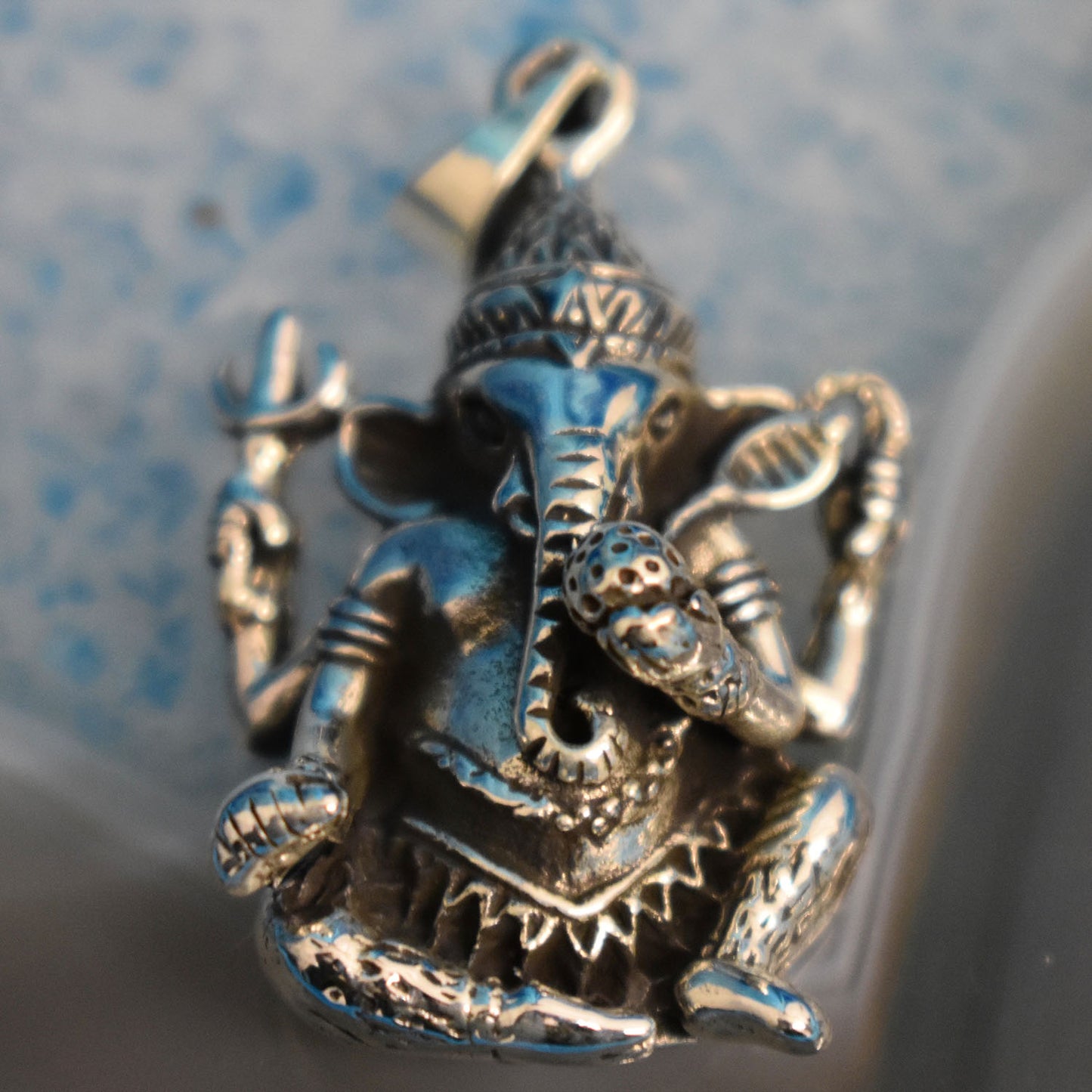 Ganesha Handicrafts, Ganesh Pendant Large (925) Sterling Silver, Ganesh Model Pendant, Ganesha Style Silver Pendant, Bisexual Pendant, New Trending Pendant, Ganesha Large Silver Pendant, God Model Silver Pendant.