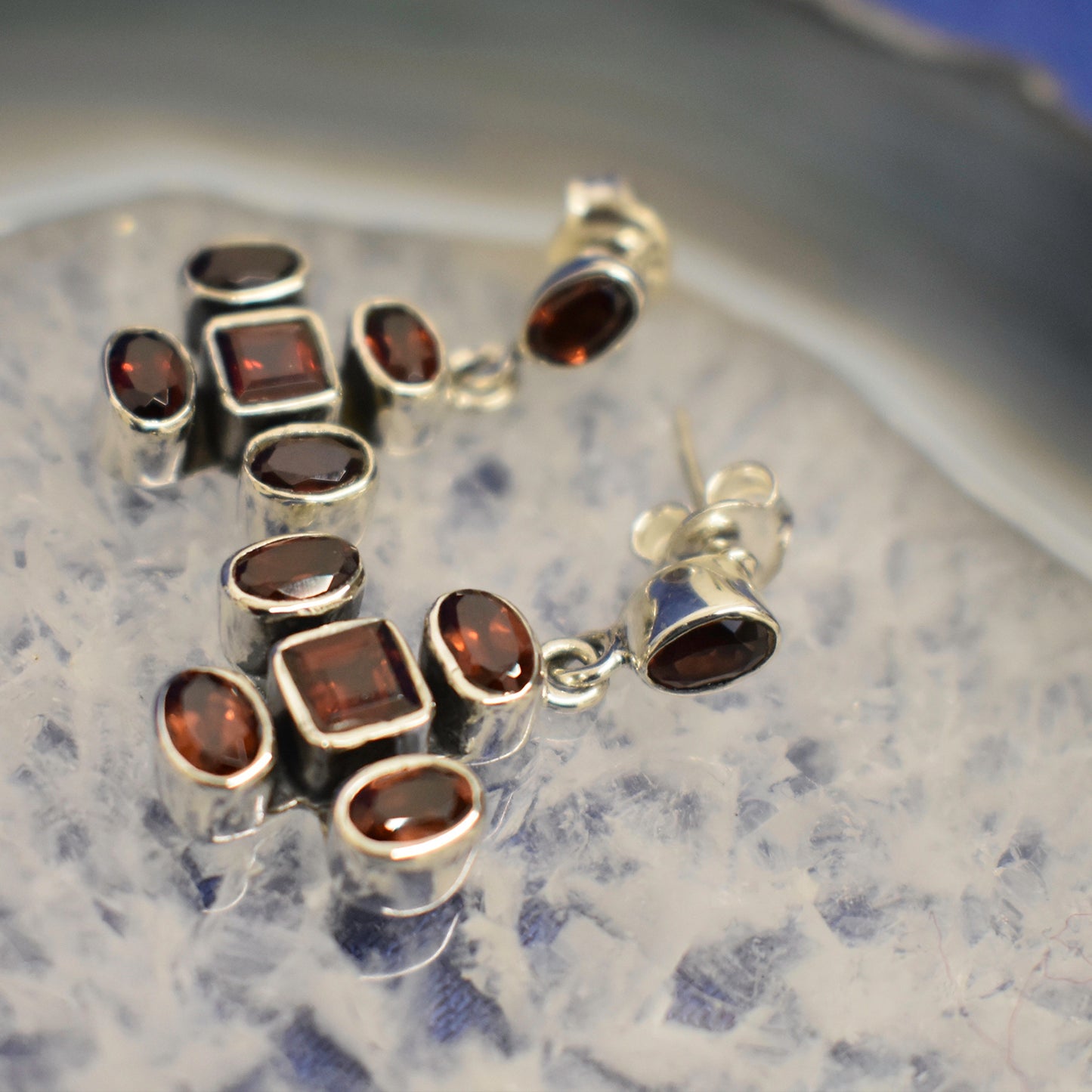 Ganesha Handicrafts, Garnet Cross Studs, Cross Studs, Womens New Modern Stud, New Trending Womens Studs, Womens Modern Studs, Fashion for Womens Studs.