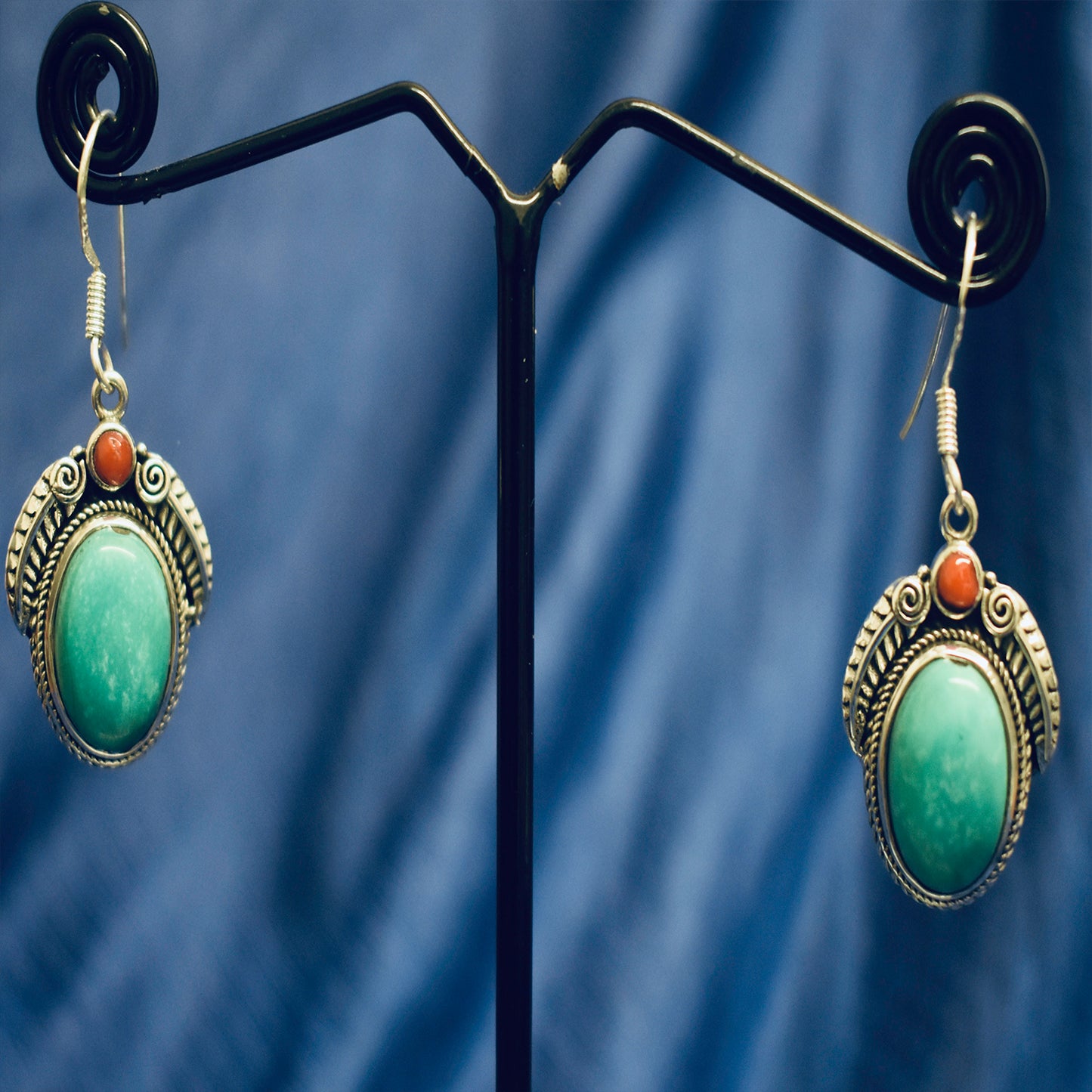 Ganesha Handicrafts, Genuine Turquoise Earrings, Turquoise Earrings, Women's Trending Earrings, New Model Women's Earrings, Women's Modern Earring Collections, Fashion Earring for Women's.