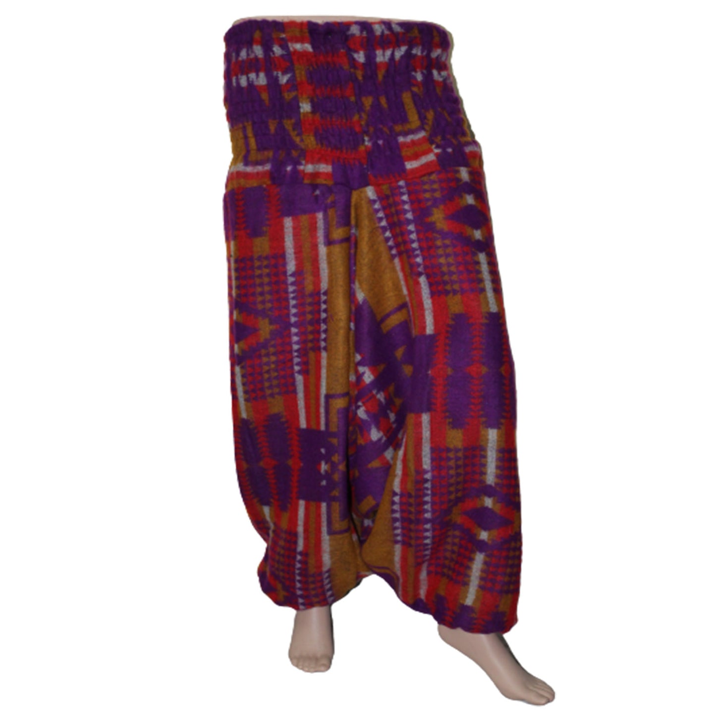 Ganesha Handicrafts, Harem Printed Woolen Trousers, Harem Trousers , Woolen Harem Pant, Women Harem Trousers, Fashion For Womens Harem Trousers, Trending Womens Trousers, Multi colour Women Harem Trousers.