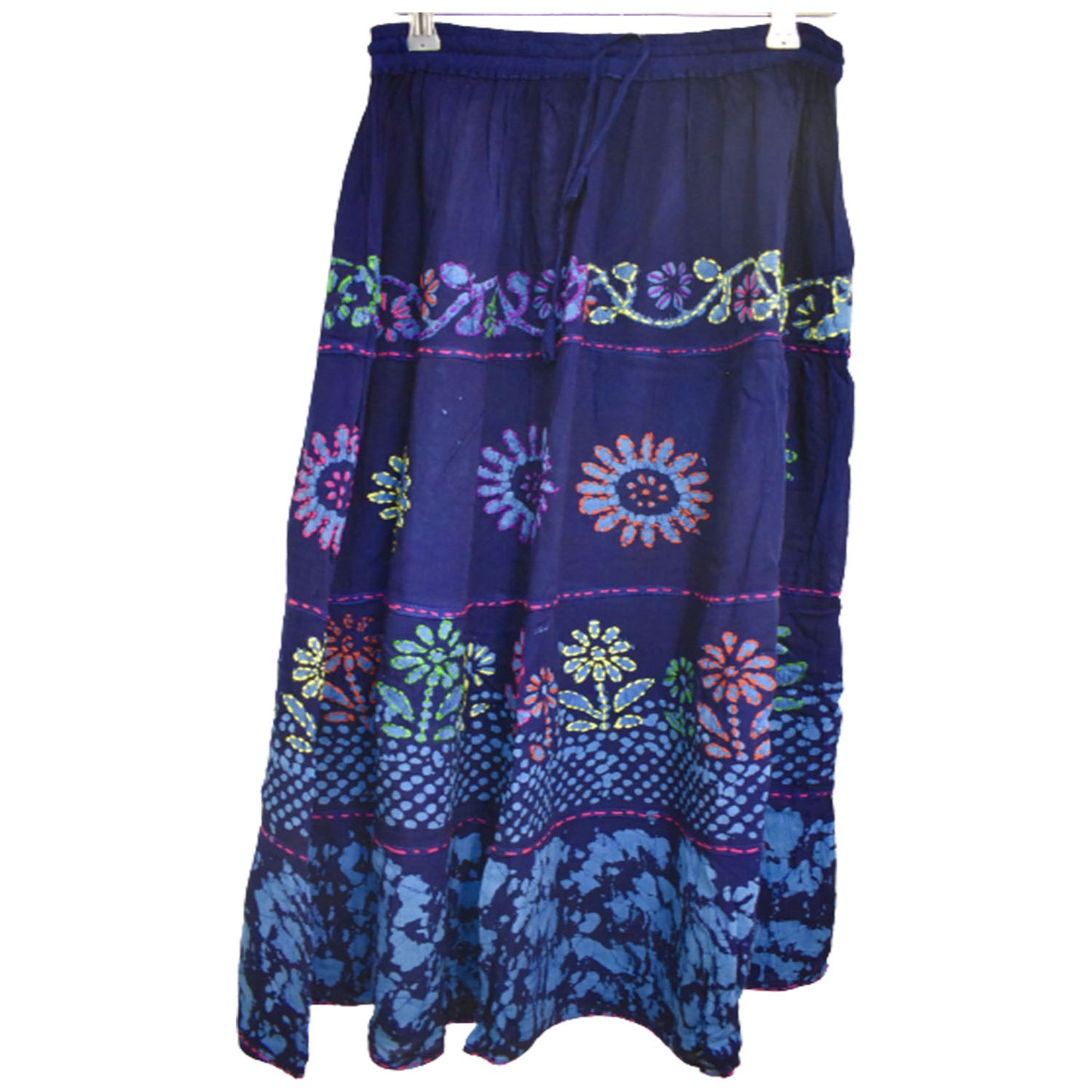Ganesha Handicrats, Long Summer Skirt, Womens-Long Summer Skirt!, Women's fashion Long Skirt, Long Skirt, Summer Skirt, Trending Women's Skirt, Blue Colour Long Summer Skirt.