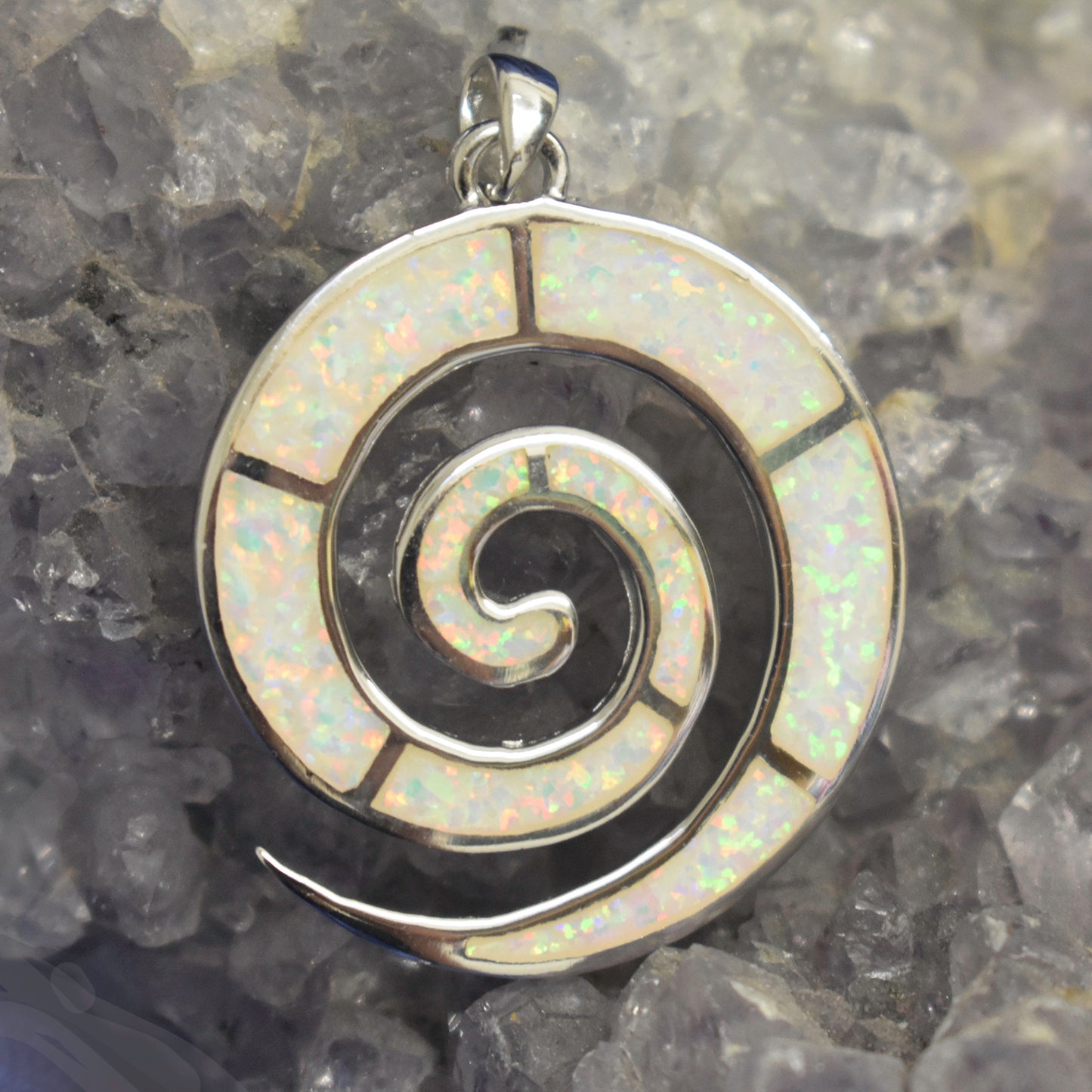 Ganesha Handicrafts, Large Cultured Opal Swirl, Opal Swirl, Women's Trending Opal Swirl, Womens Model Opal Swirl Pendant, New Modern Pendant, Women's Stylish Pendant.