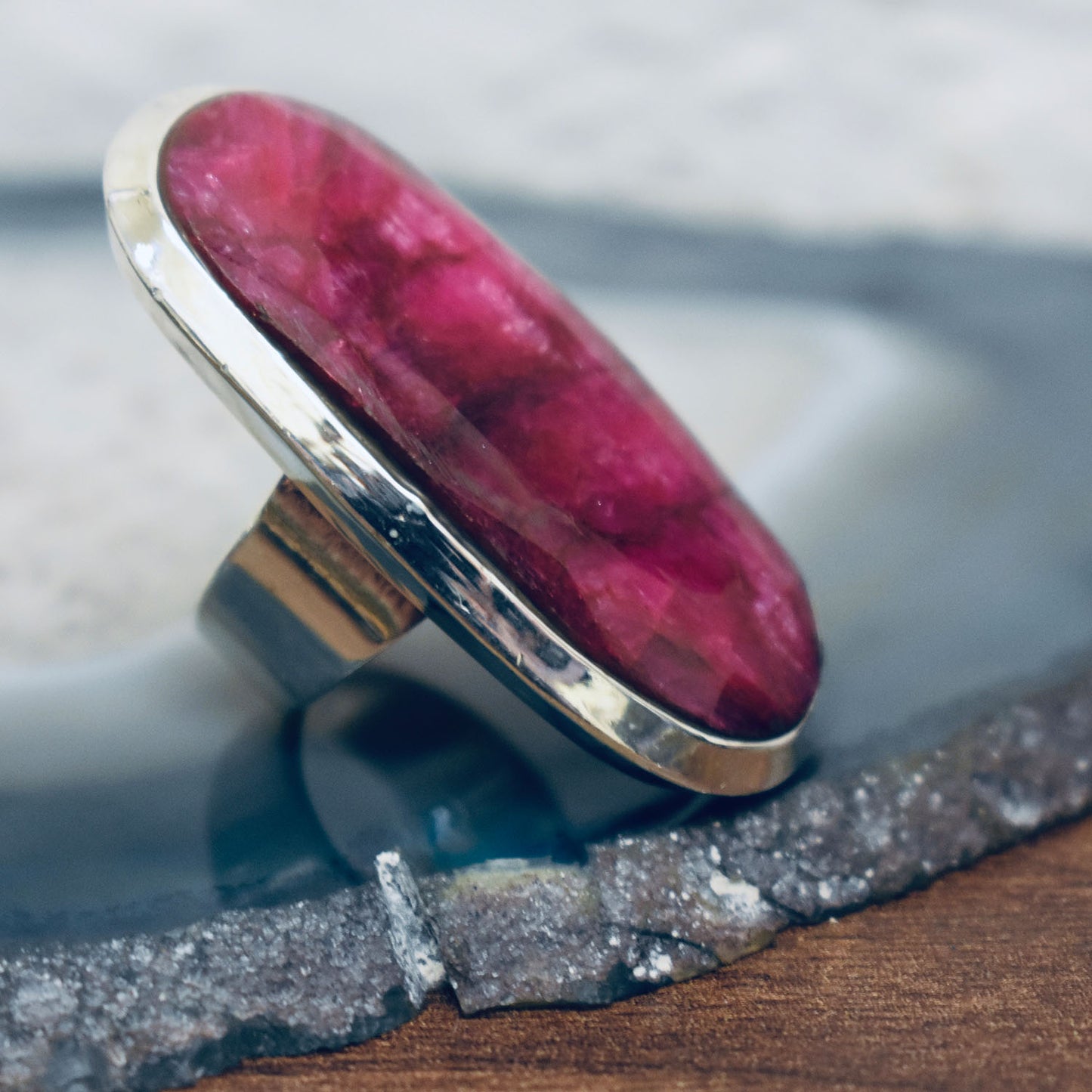 Ganesha Handicrafts, Large Ruby Ring, Ruby Ring, Womens Trending Ring, New Model Womens Ring, Womens New Modern Ring, Women's Stylish Ring.