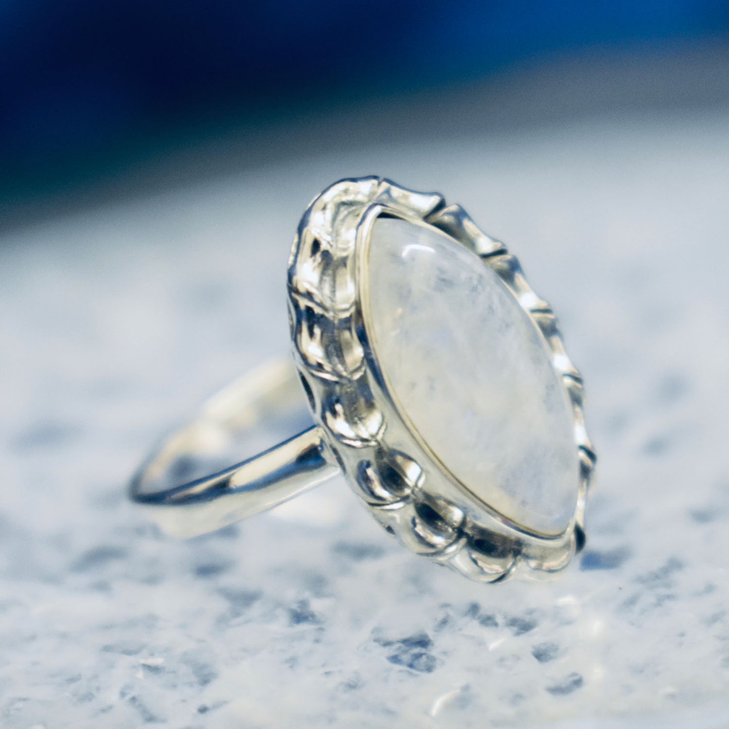 Ganesha Handicrafts, Modern Moonstone Ring, Moonstone Ring, Womens New Model Ring, New Modern Womens Ring, Womens Fashion Ring, Women's Traditional Ring.