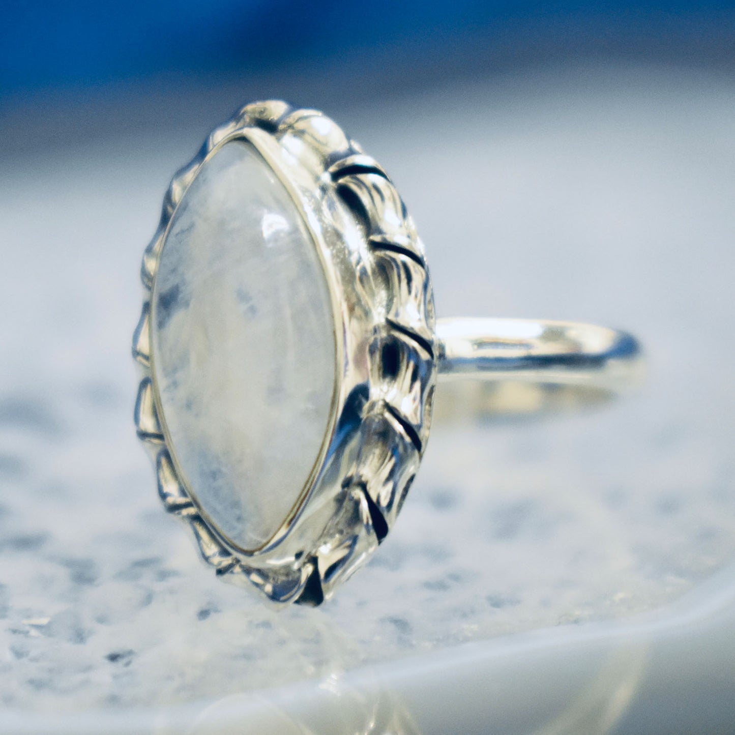 Ganesha Handicrafts, Modern Moonstone Ring, Moonstone Ring, Womens New Model Ring, New Modern Womens Ring, Womens Fashion Ring, Women's Traditional Ring.