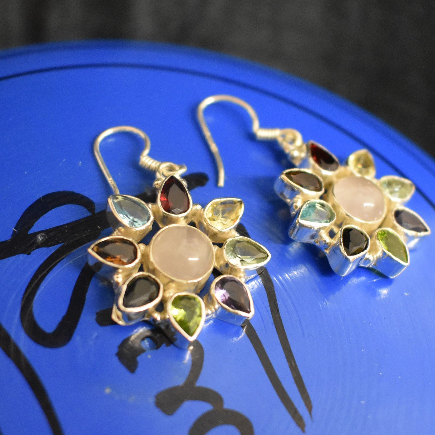Ganesha Handicrafts, Multi-stone Set (with chain), Multi-stone chain, Women's Trending Chain, Womens New Model Chain.