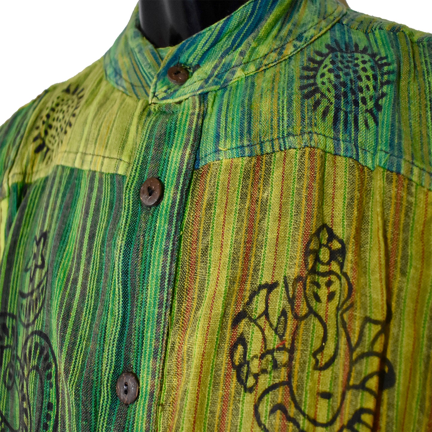 Ganesha Handicrafts, Nepalese Patchwork Long Sleeve, Long Sleeve, Men's and Women's Long Sleeve, Nepalese Long Sleeve, Nepalese Patchwork Sleeve, Fashion for Men's and Women's Sleeve. trending Sleeves. Green Colour Long Sleeve.