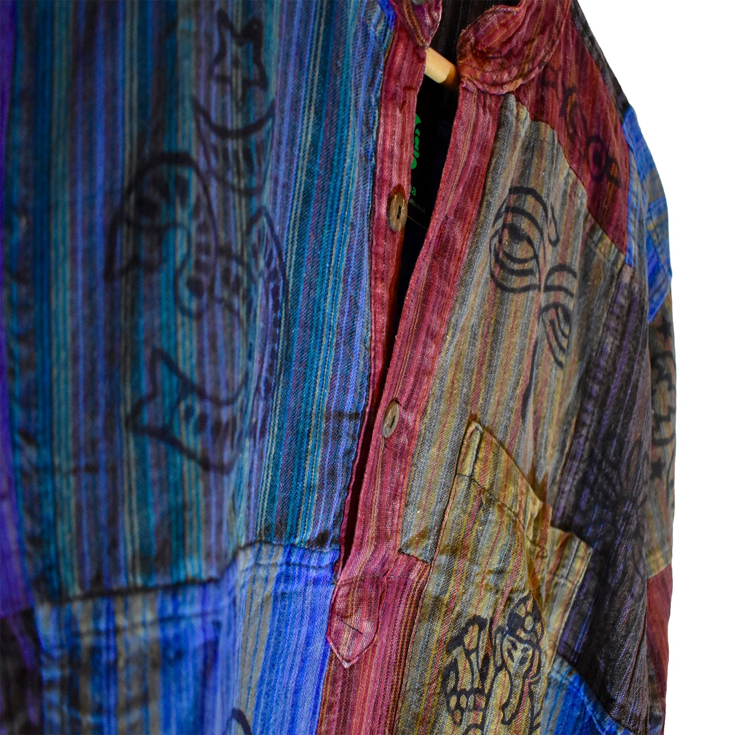 Ganesha Handicrafts, Nepalese Patchwork Long Sleeve, Long Sleeve, Men's and Women's Long Sleeve, Nepalese Long Sleeve, Nepalese Patchwork Sleeve, Fashion for Men's and Women's Sleeve. trending Sleeves. Blue Colour Long Sleeve.