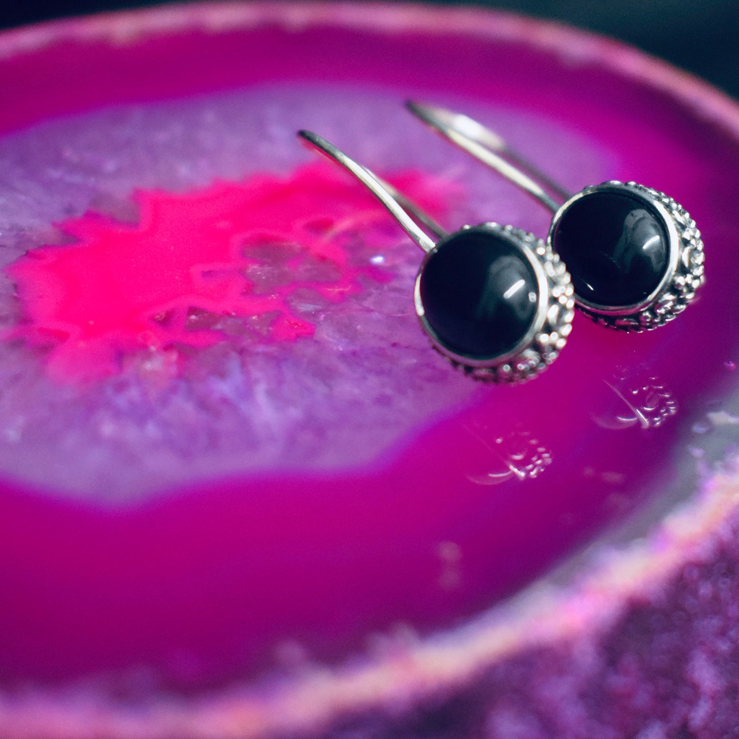 Ganesha Handicrafts, Onyx Fixed Latch Earrings, Onyx Earrings, Womens trending Earrings, New Model Earrings, Women's Modern Earrings, Women's Stylish Earrings.