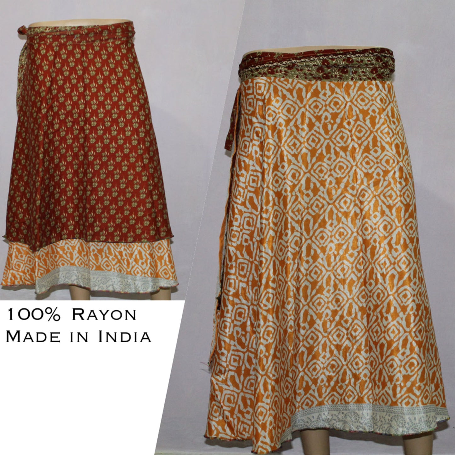 Ganesha Handicrafts, Printed Reversible Wrap Around Skirts, Womens Printed Reversible Wrap Around Skirts, Fashion Reversible Wrap Around Skirts, Around Skirts, Trending Women's Skirts.