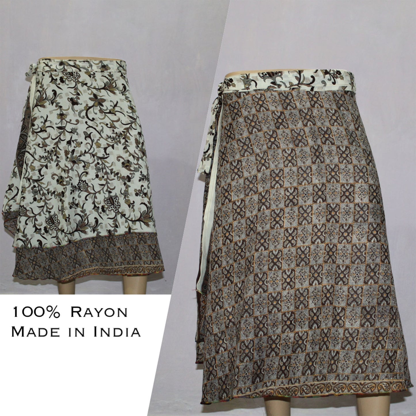 Ganesha Handicrafts, Printed Reversible Wrap Around Skirts, Womens Printed Reversible Wrap Around Skirts, Fashion Reversible Wrap Around Skirts, Around Skirts, Trending Women's Skirts.