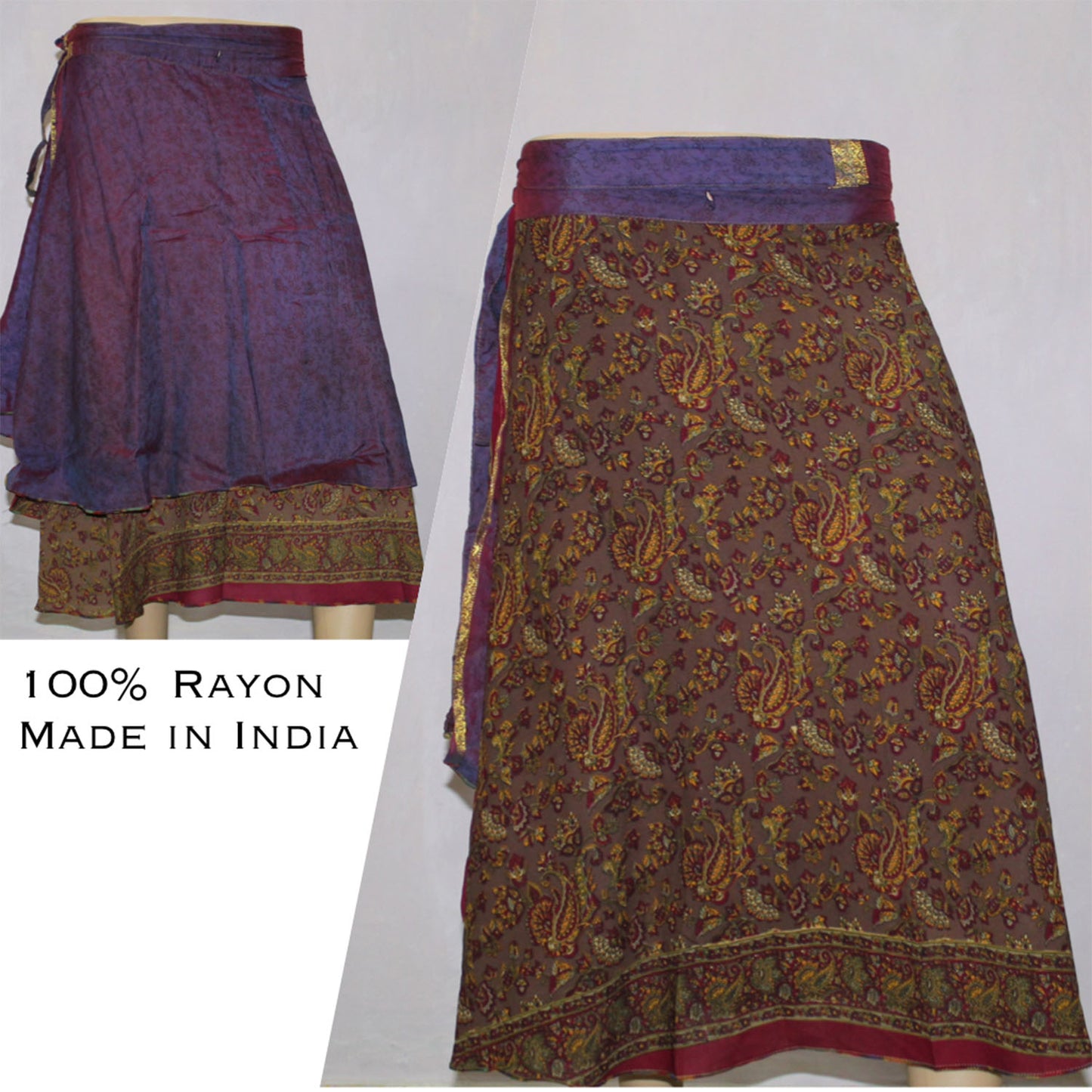 Ganesha Handicrafts, Printed Reversible Wrap Around Skirts, Womens Printed Reversible Wrap Around Skirts, Fashion Reversible Wrap Around Skirts, Around Skirts, Trending Women's Skirts.