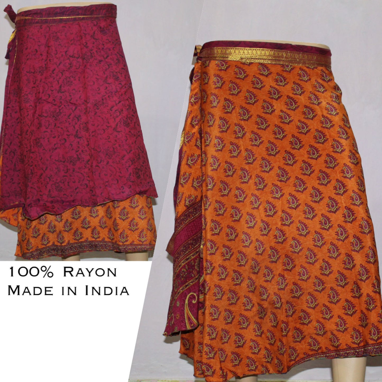 Ganesha Handicrafts, Printed Reversible Wrap Around Skirts, Womens Printed Reversible Wrap Around Skirts, Fashion Reversible Wrap Around Skirts, Around Skirts, Trending Women's Skirts.