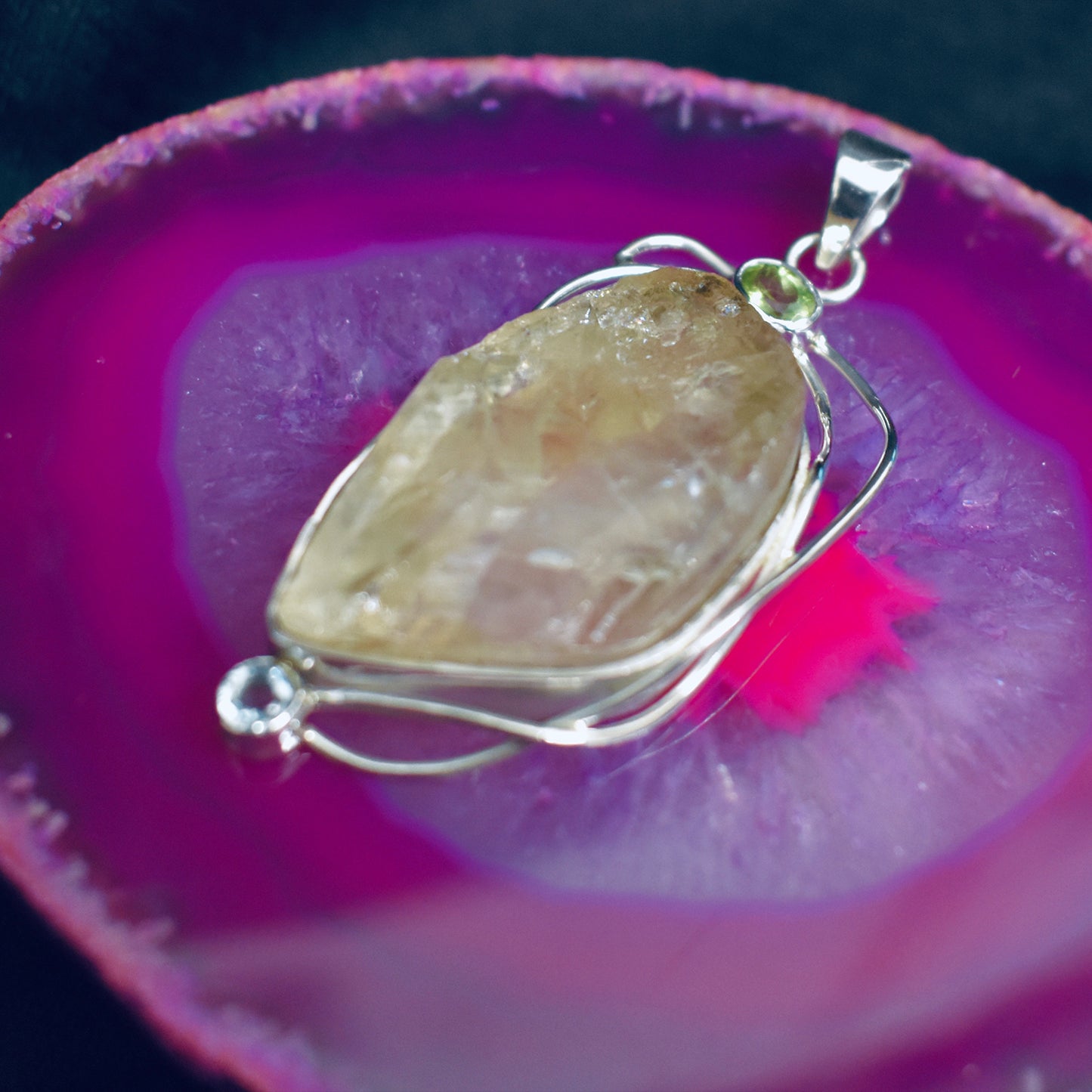 Ganesha Handicrafts, Raw Citrine Pendant, Women's Trending Citrine Pendant, New Model Women's Pendant, Women's Modern Pendant, Women's Fashion Pendant.