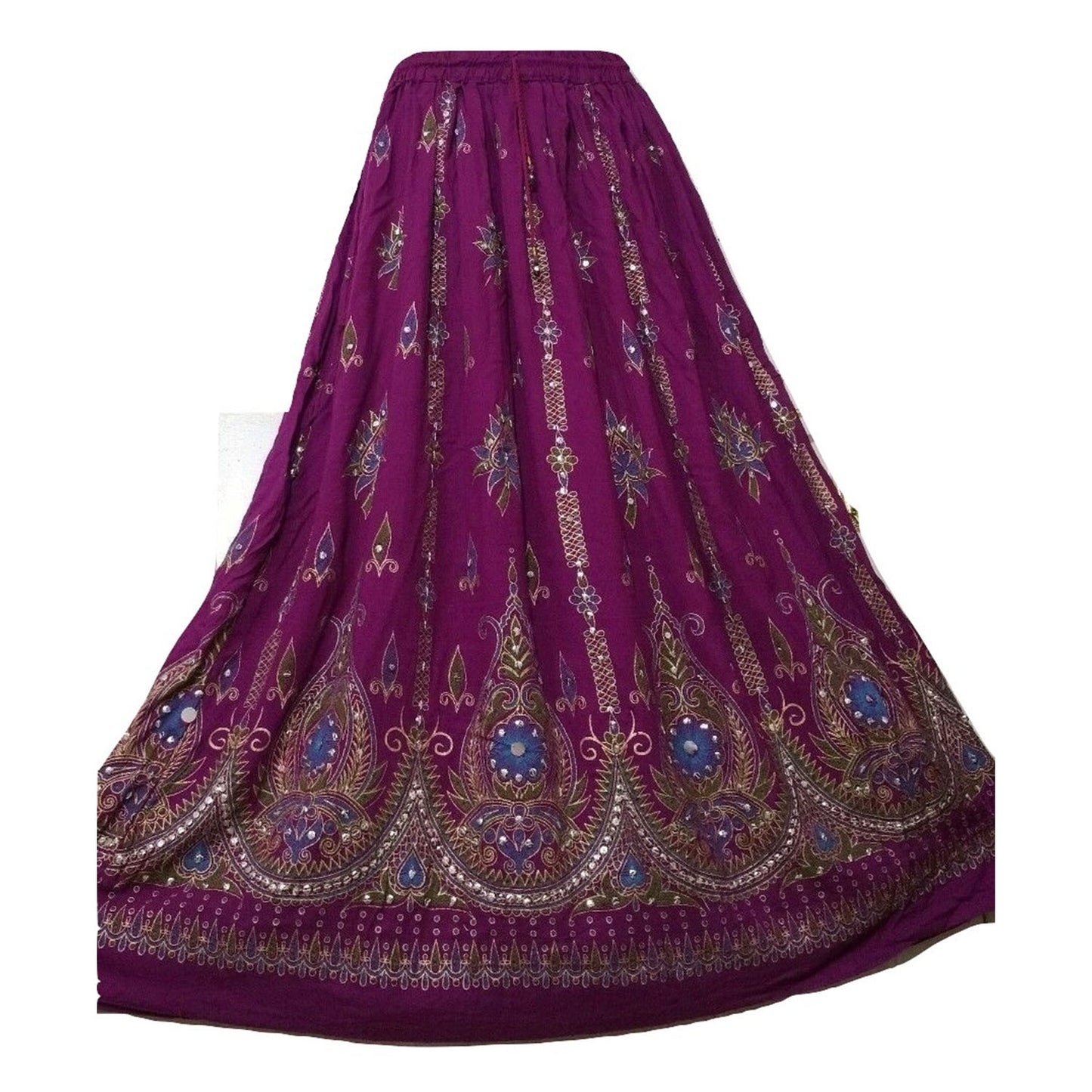Ganesha Handicrafts, Sequin Skirt Long, Women Fashion Skirt, Women Long Skirt, Rose Colour Sequin Skirt , Long Sequin Skirt.