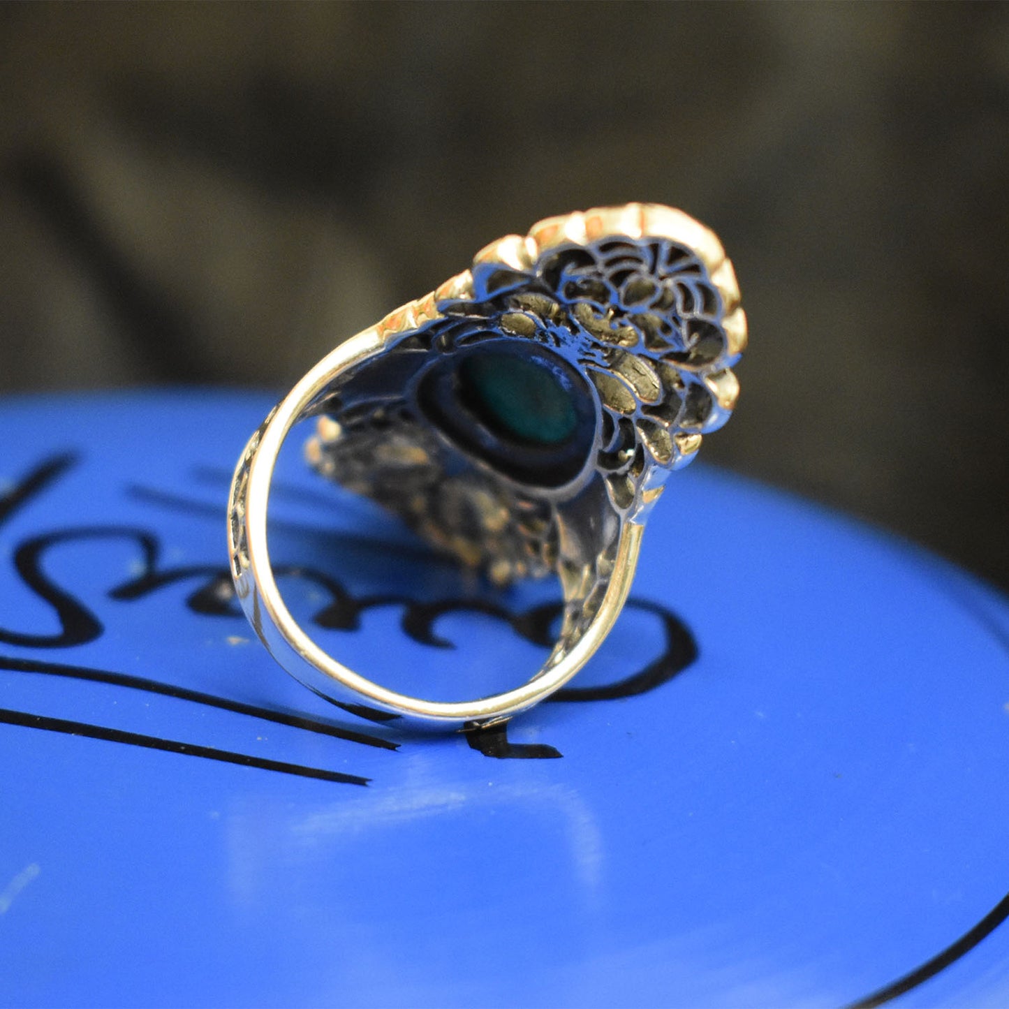 Ganesha Handicrafts, Silver and Turquoise Ring, Turquoise Ring, Turquoise Silver Ring, Turquoise For Women Ring, Women's Trending Ring, Womens Modern Ring.