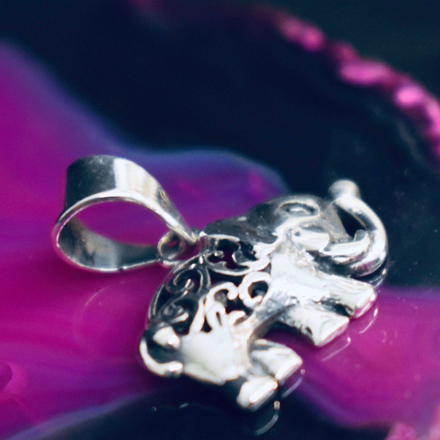 Ganesha Handicrafts, Small Detailed Elephant pendant (925), 925-Elephant Model pendant, Women's Trending Pendant, New Model Women's Pendant, womens Modern Pendant, New Style Pendant, Women's Fashion Pendant.