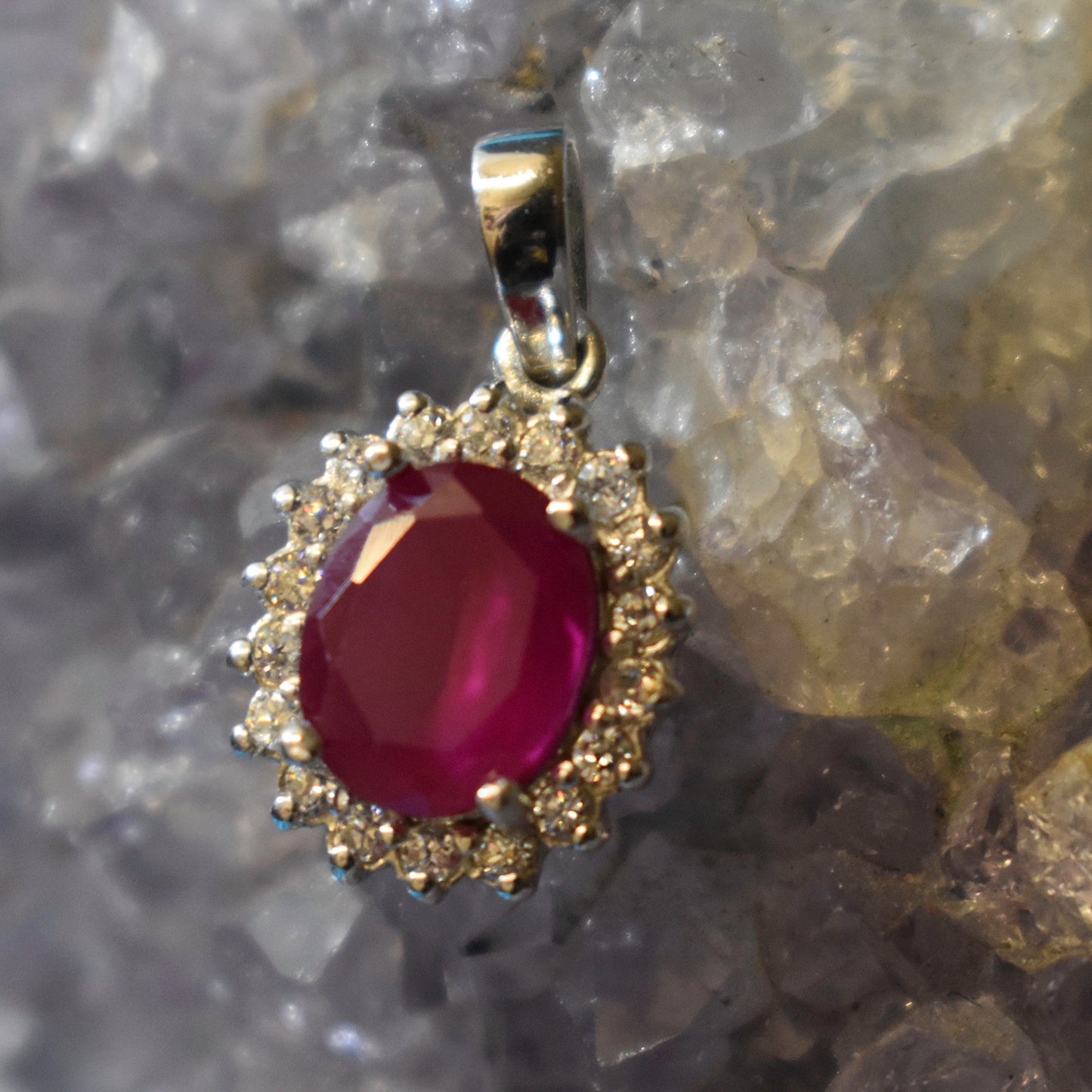 Ganesha Handicrafts, Sterling Silver AAA Grade Ruby Pendant(925), Sterling Silver Ruby Pendant, AAA Grade Ruby Pendant, 925-Sterling Silver Ruby Pendant, Womens Trending Pendant, Fashion Pendant For Women.