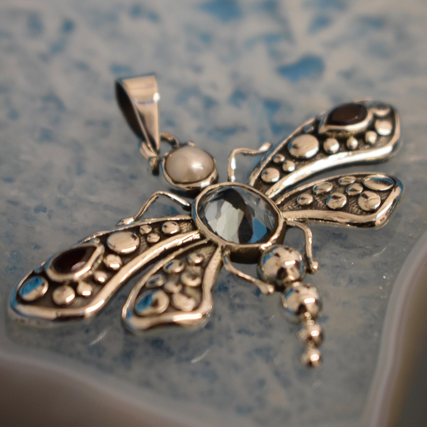 Ganesha Handicrafts, Sterling Silver Dragonfly Pendant (925), Silver Dragonfly Pendant, 925-Silver Pendant, Style Pendant, Women's New trending Pendant, Modern Pendant.