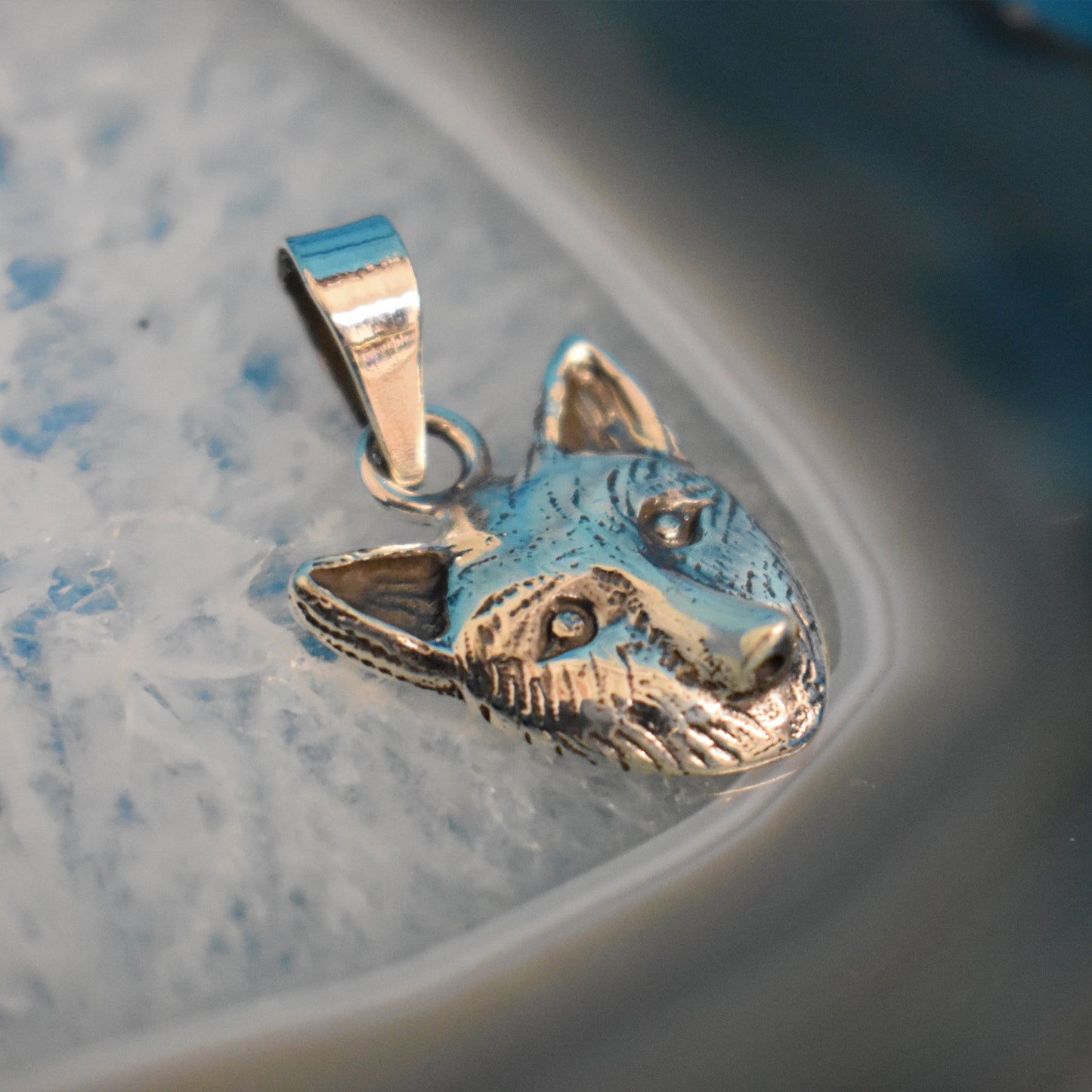Ganesha Handicrafts, Sterling Silver Fox Pendant (925), Sterling Silver Pendant, Womens Trending Pendant, Womens New Model Pendent, Fox Pendant.