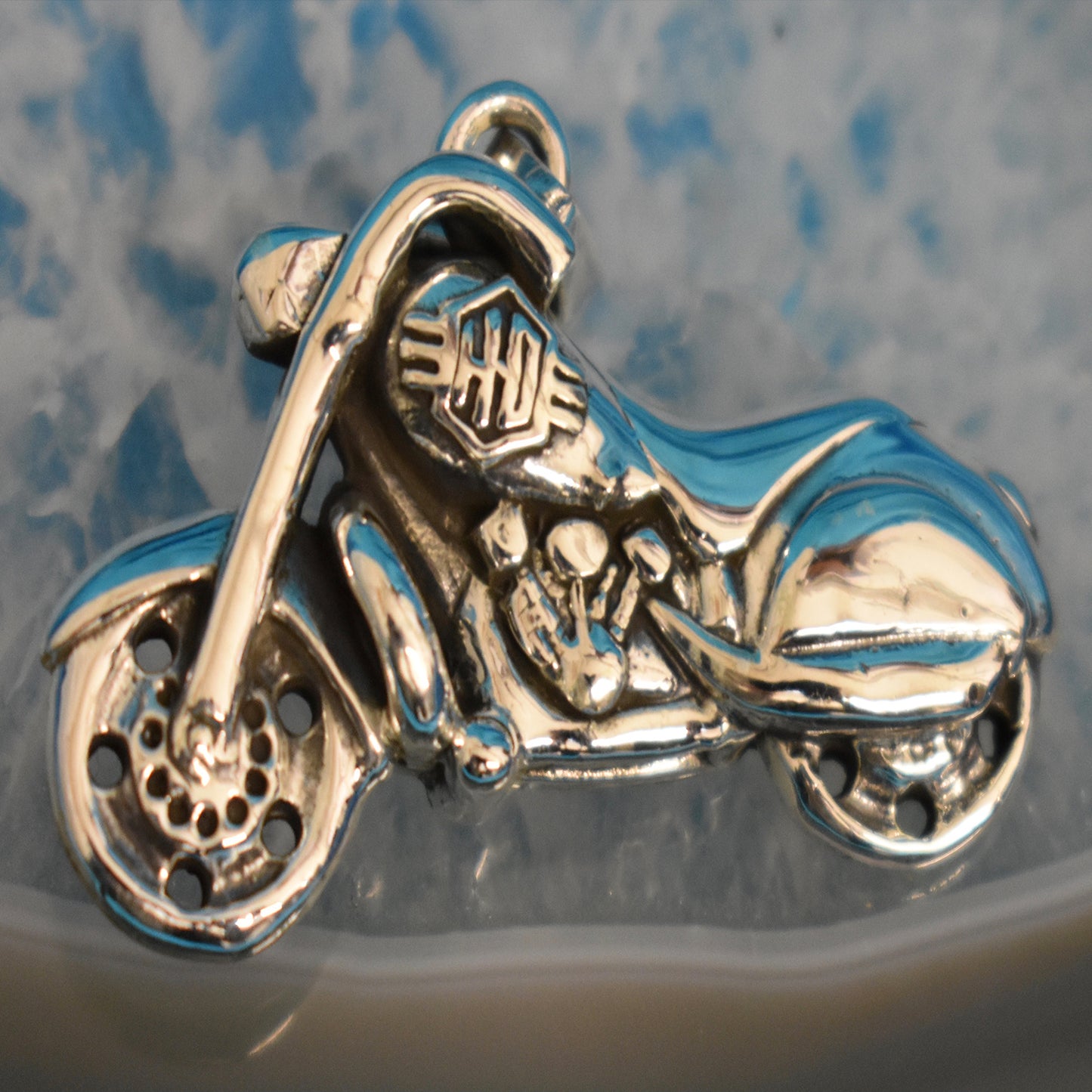 Ganesha Handicrafts, Sterling Silver HD Chopper Motorbike Pendant (925), Sterling Silver Pendant, Chopper Motorbike Pendant, 925-Sterling Silver Pendant, Trending Pendant, New Modern Pendant.