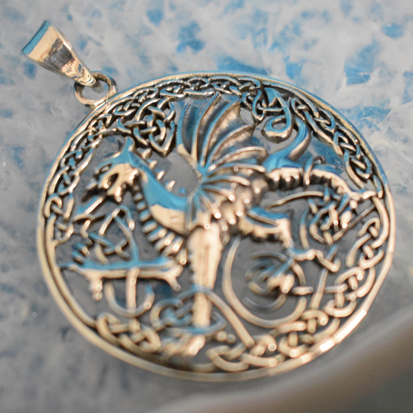 Ganesha Handicrafts, Sterling Silver Welsh Dragon Pendant (925), Silver Dragon Pendant, 925-Silver Pendant, New Trending Pendant, NO.1 Model Pendant.