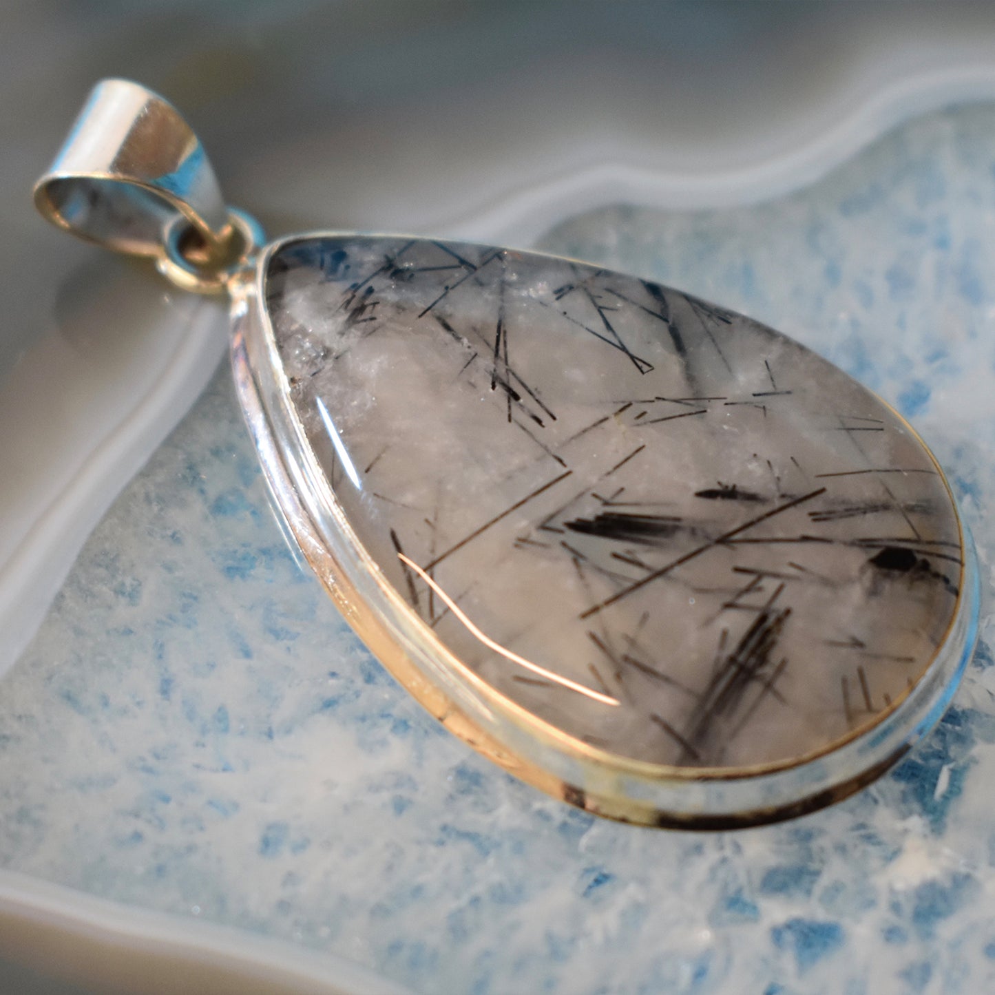 Ganesha Handicrafts, Tourmalinated Quartz Pendant, Tourmalinated Pendant, Women's Trending Pendant, New Model Women's Pendant, Womens Modern Pendant List, Fashion For Women's Pendant, Women's Stylish Pendant.