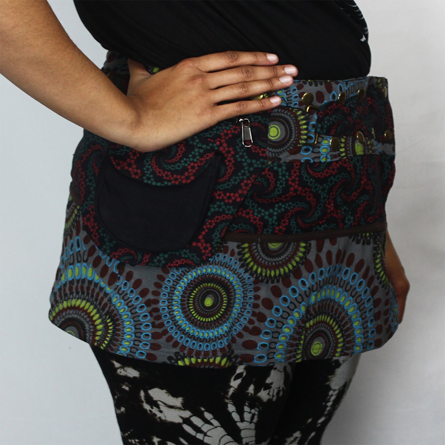 Ganesha Handicrafts, Unisex Festival Utility Bag Skirt, Utility Bag Skirt, Womens Fashion Bag, Modern Unisex Festival Bag skirt, Trending Bag Skirt. Black Bag Skirt.