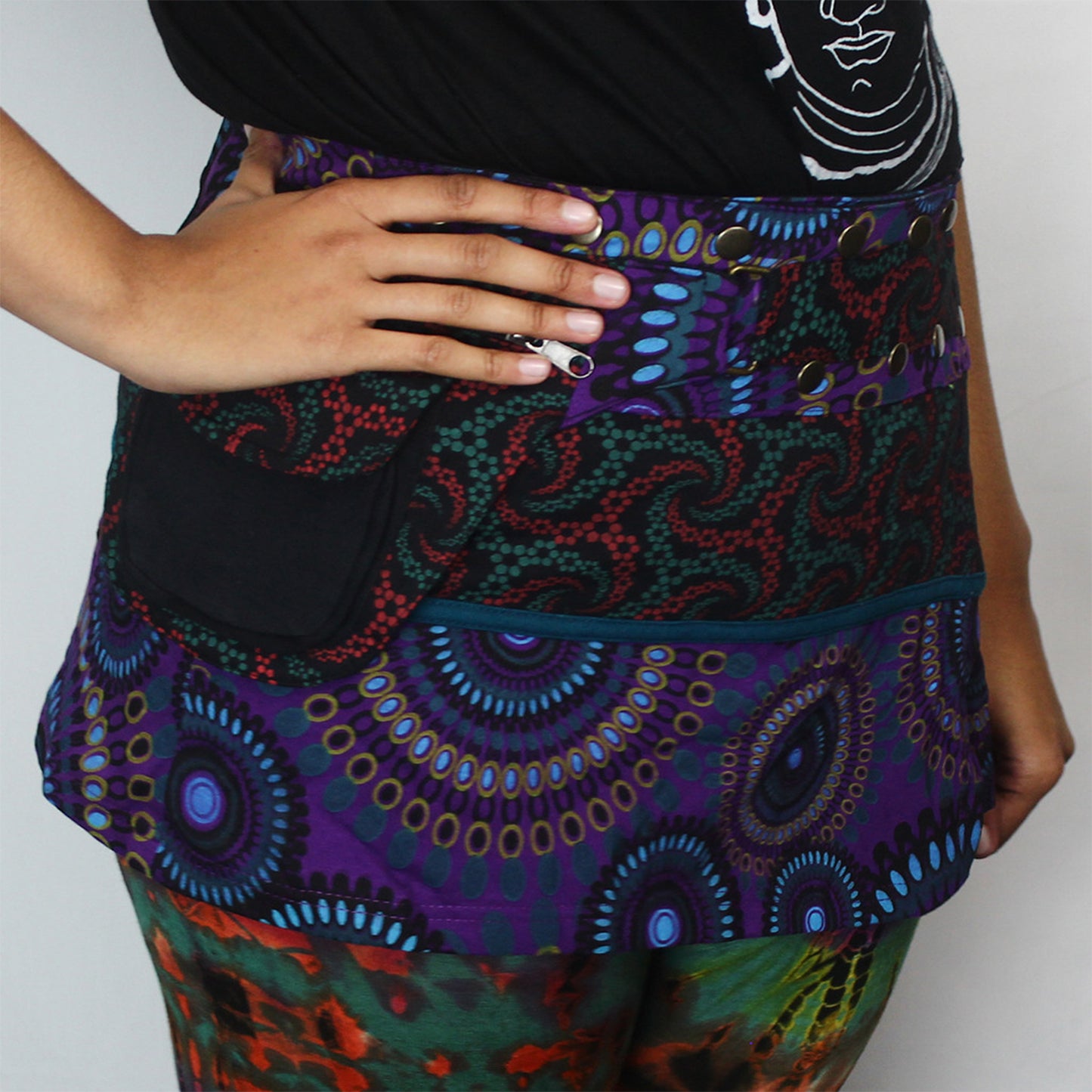 Ganesha Handicrafts, Unisex Festival Utility Bag Skirt, Utility Bag Skirt, Womens Fashion Bag, Modern Unisex Festival Bag skirt, Trending Bag Skirt. Purple Bag Skirt.