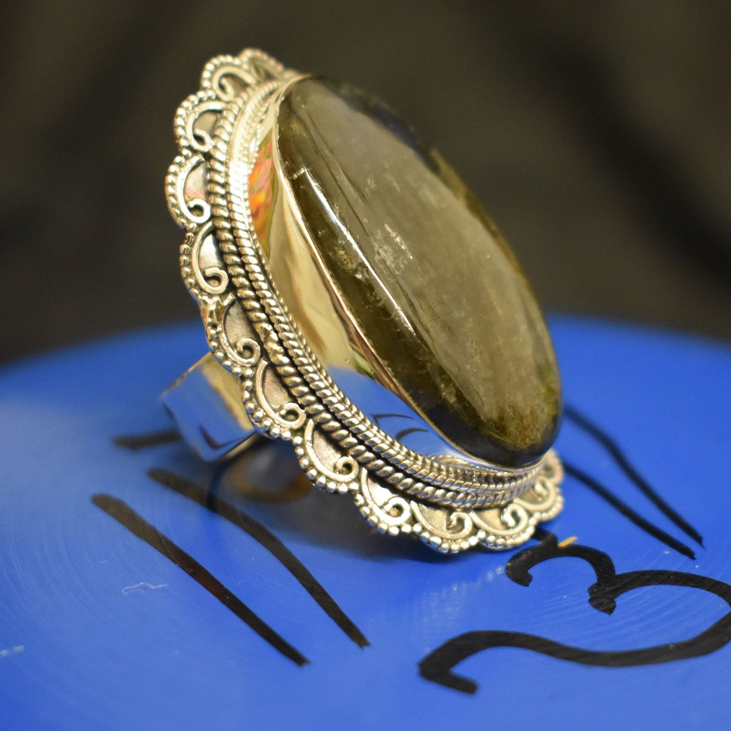 Ganesha Handicrafts, Vintage Set Labradorite Ring, Labradorite Ring, Vintage Ring, Womens Trending Ring, New Model Womens Ring, Women's Traditional Ring.