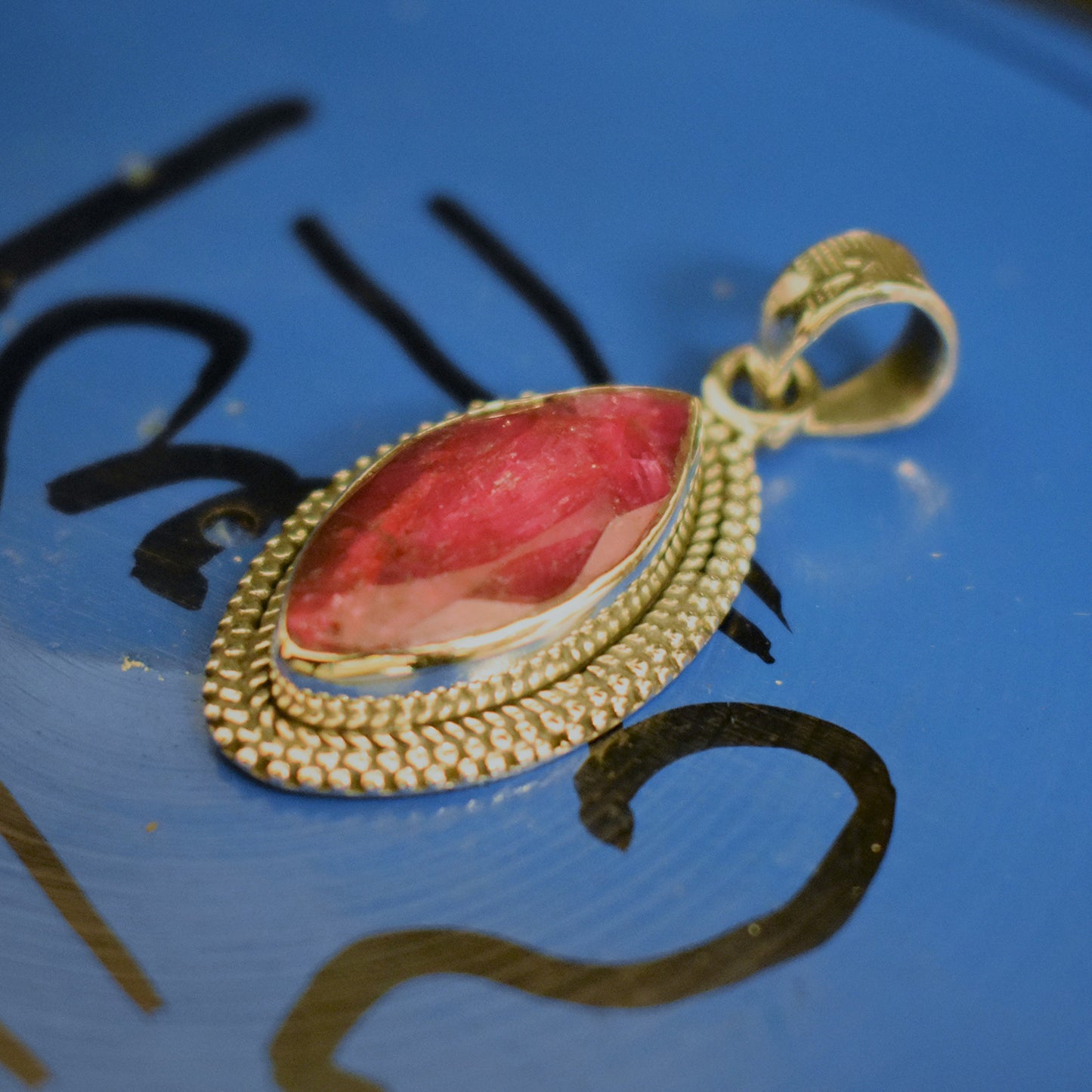 Ganesha Handicrafts, Vintage Style Pendant, Ruby Vintage Style Pendant, Ruby Pendant, Womens Trending Pendant, New Model Womens Pendant, Women Modern Pendant, Stylish Pendant for Women's.
