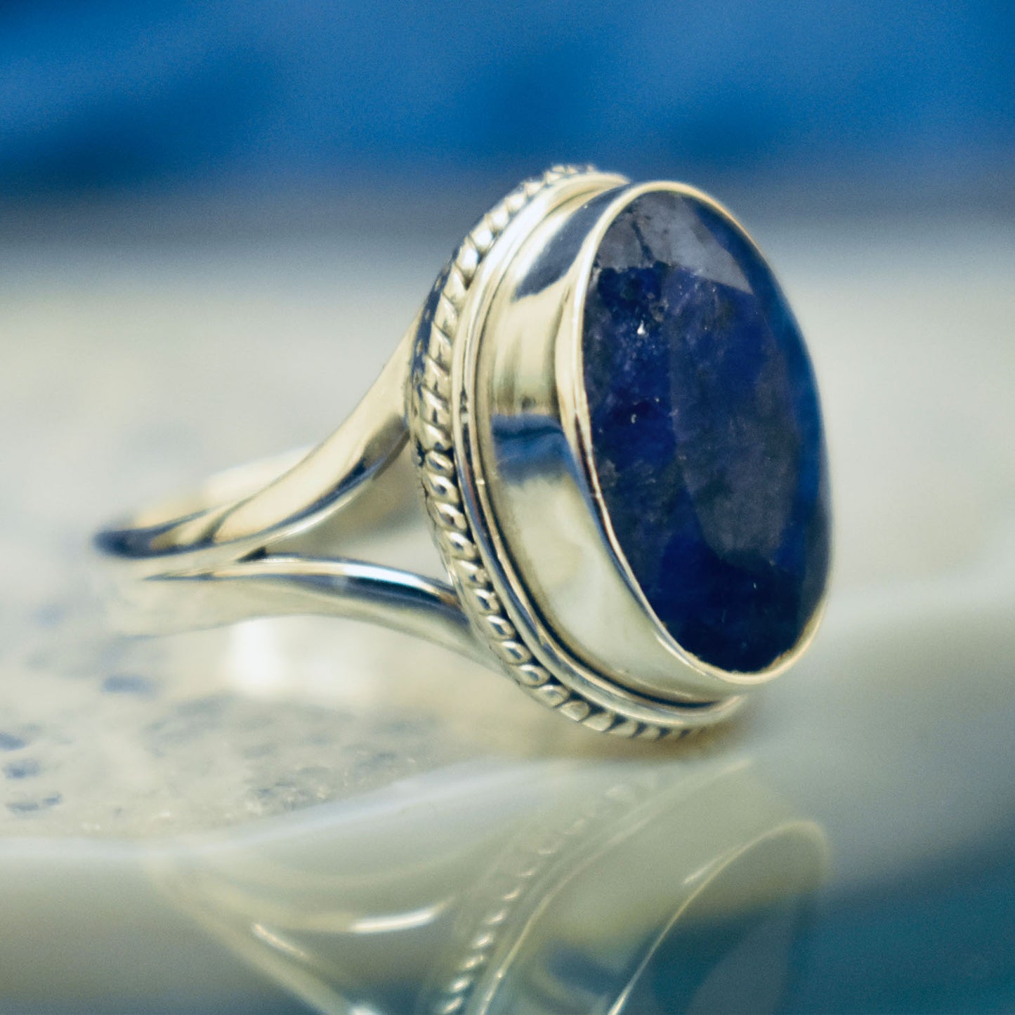 Ganesha Handicrafts, Vintage set Sapphire Ring, Sapphire Ring, Vintage Ring, Womens Ring, Women Fashion Ring, New Model Ring, Womens New Modern Ring.