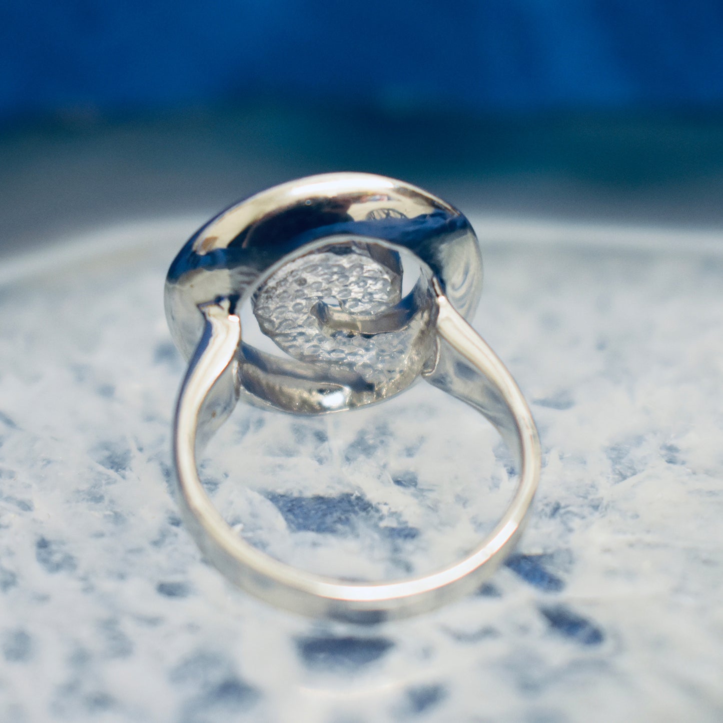 Ganesha Handicrafts, White cultured Opal Swirl (925) Sterling Silver, White cultured Opal Swirl Ring, 925-Sterling Silver Ring, Women's Trending Ring, new Model Women's Ring, Womens Modern Ring.