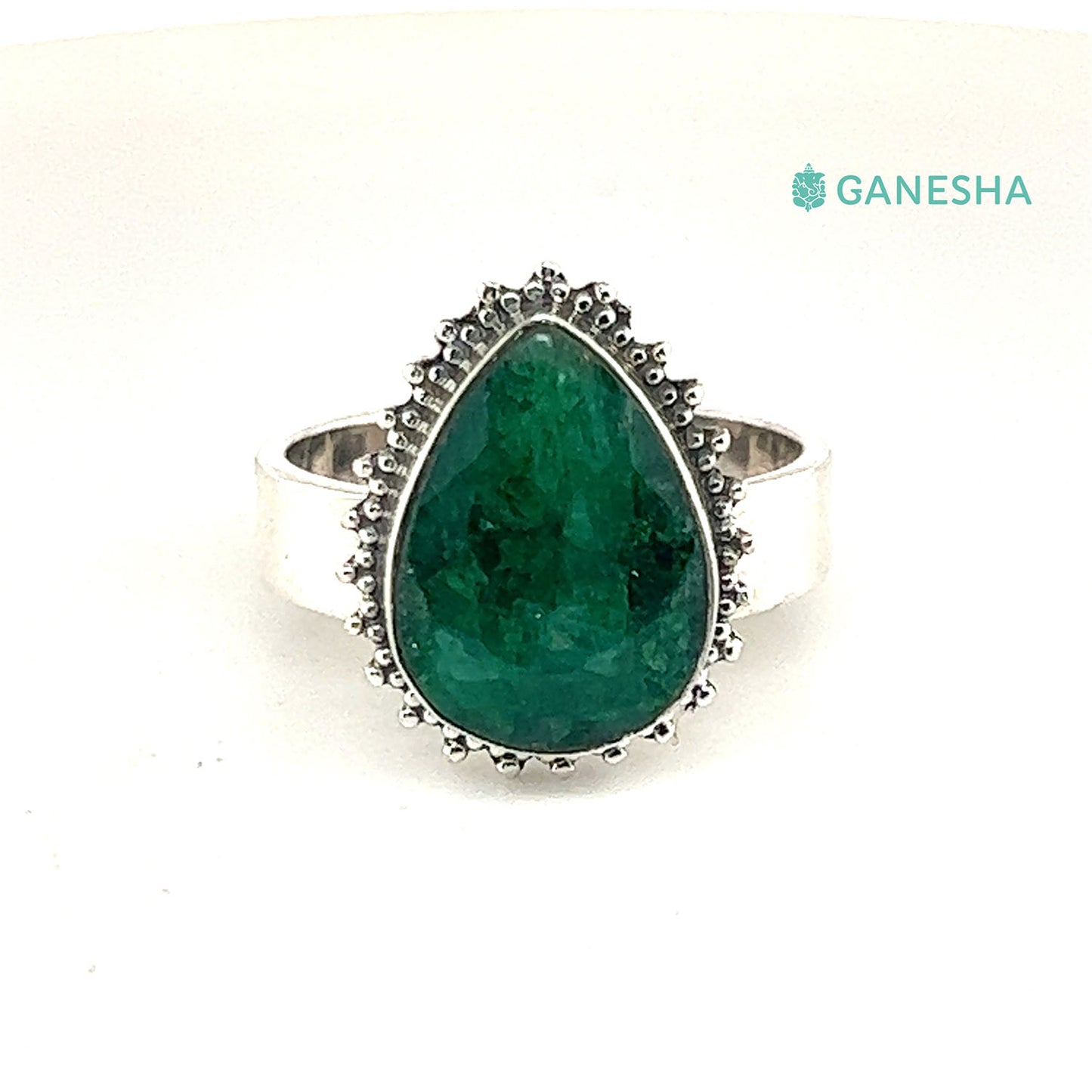 Ganesha Handicrafts, Emerald - 925 Sterling Silver Jewellery Gift Set With Free Chain, 925 Sterling Silver Jewellery Gift Set With Free Chain, Womens stylized Jewellery and Chain, Green Colour Emerald Silver Jewellery.