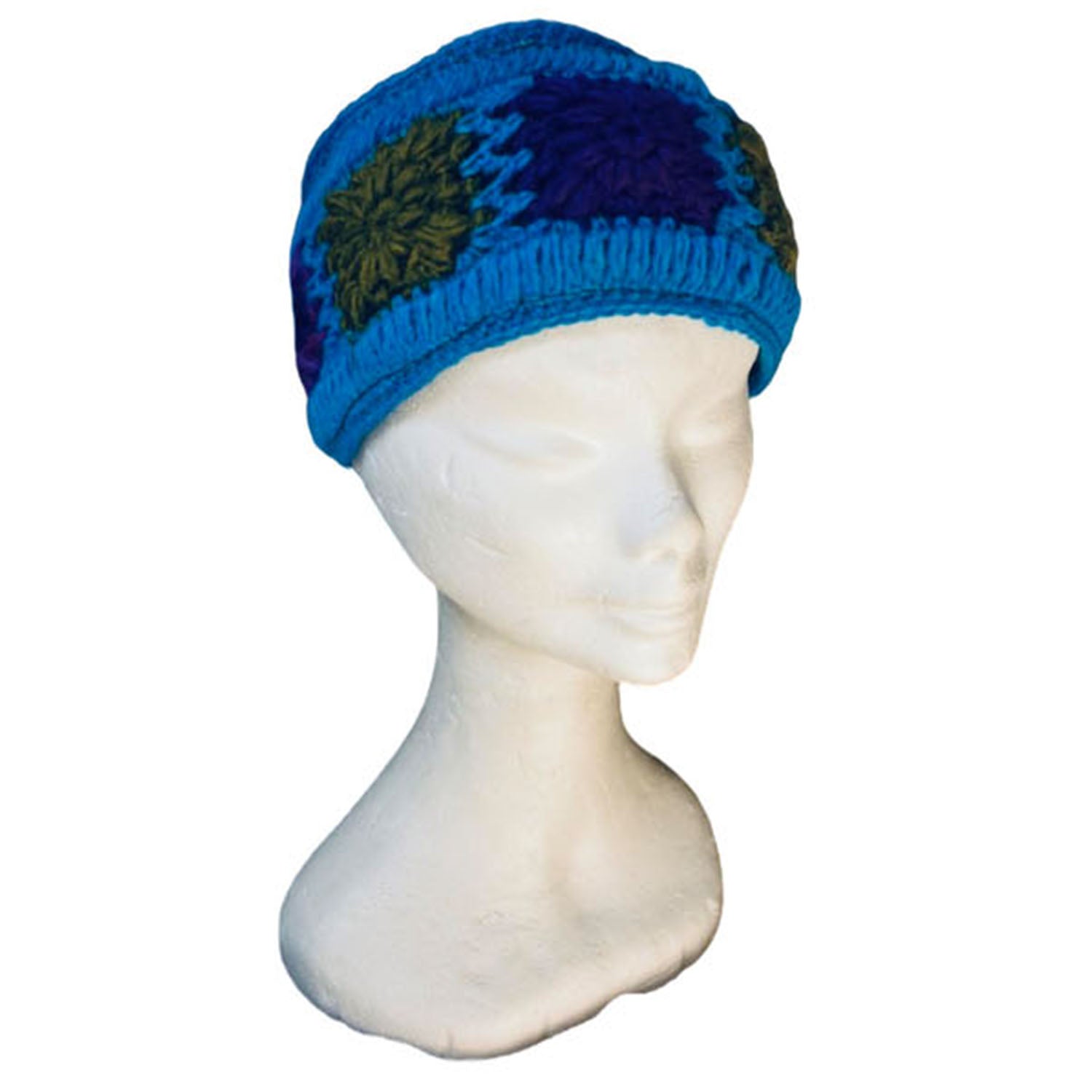 Ganesha Handicrafts Cosy Knitted Headband, Headband, Knitted Headband, Cosy Headband, Cosy Knitted, BLue Headband, Trending Haedband, Modern Headband, Flower Design Headband